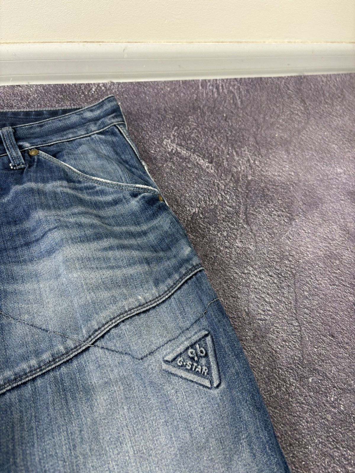 G-Star Vintage G-Star Raw Faded Blue Avant Garde Denim Baggy Jeans Size US 38 / EU 54 - 7 Thumbnail