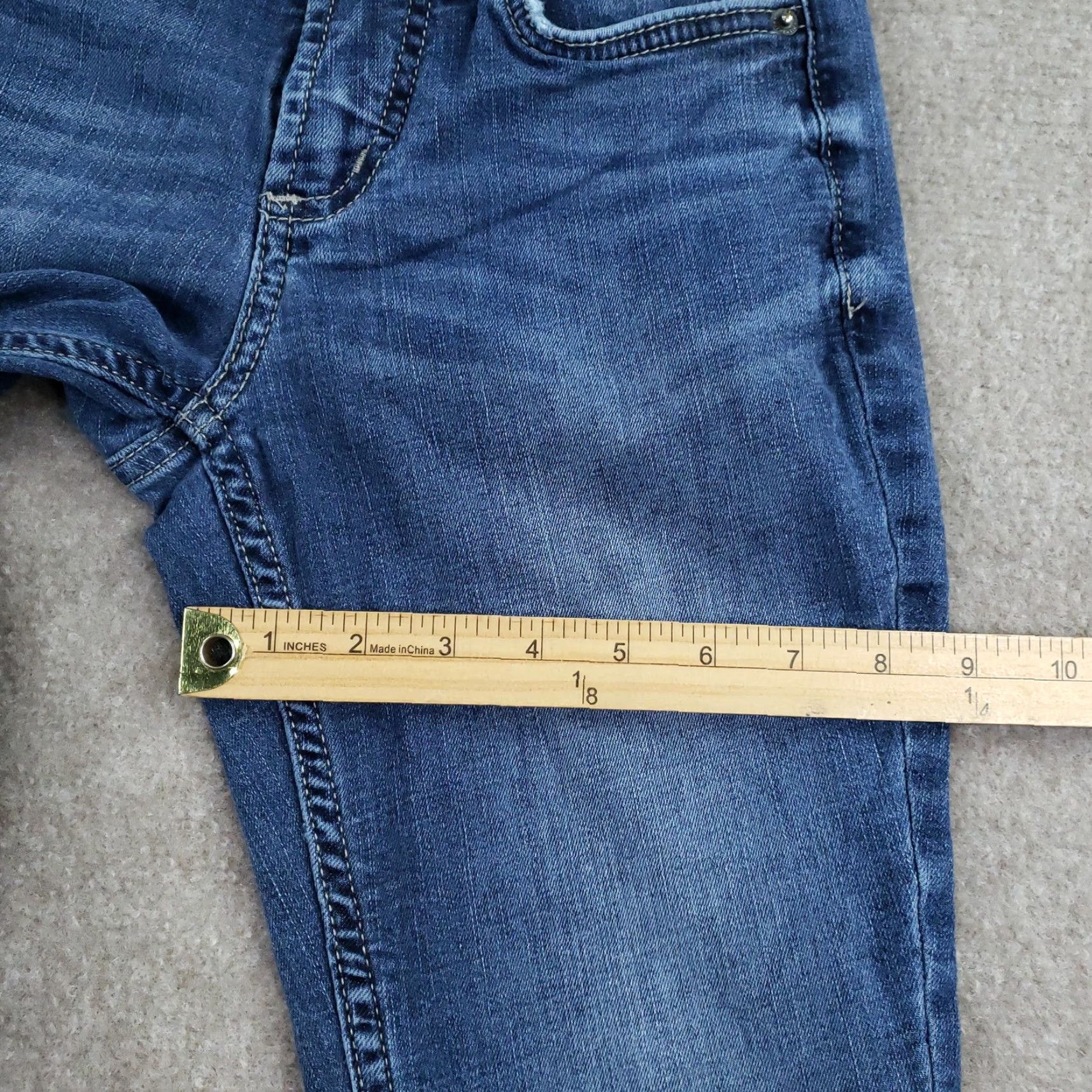 Silver Jeans Co. Silver Jeans Womens Jeans Curvy Mid Skinny Mid Rise Blue 24x29 Stretch Denim Slim Zip Button Logo Pockets Size 42" / US 20 - 5 Thumbnail