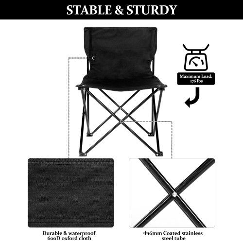 Designer × Homemade YSSOA Portable Folding Camping Chair with Carry Bag for Adul Size US L / EU 52-54 / 3 - 3 Thumbnail