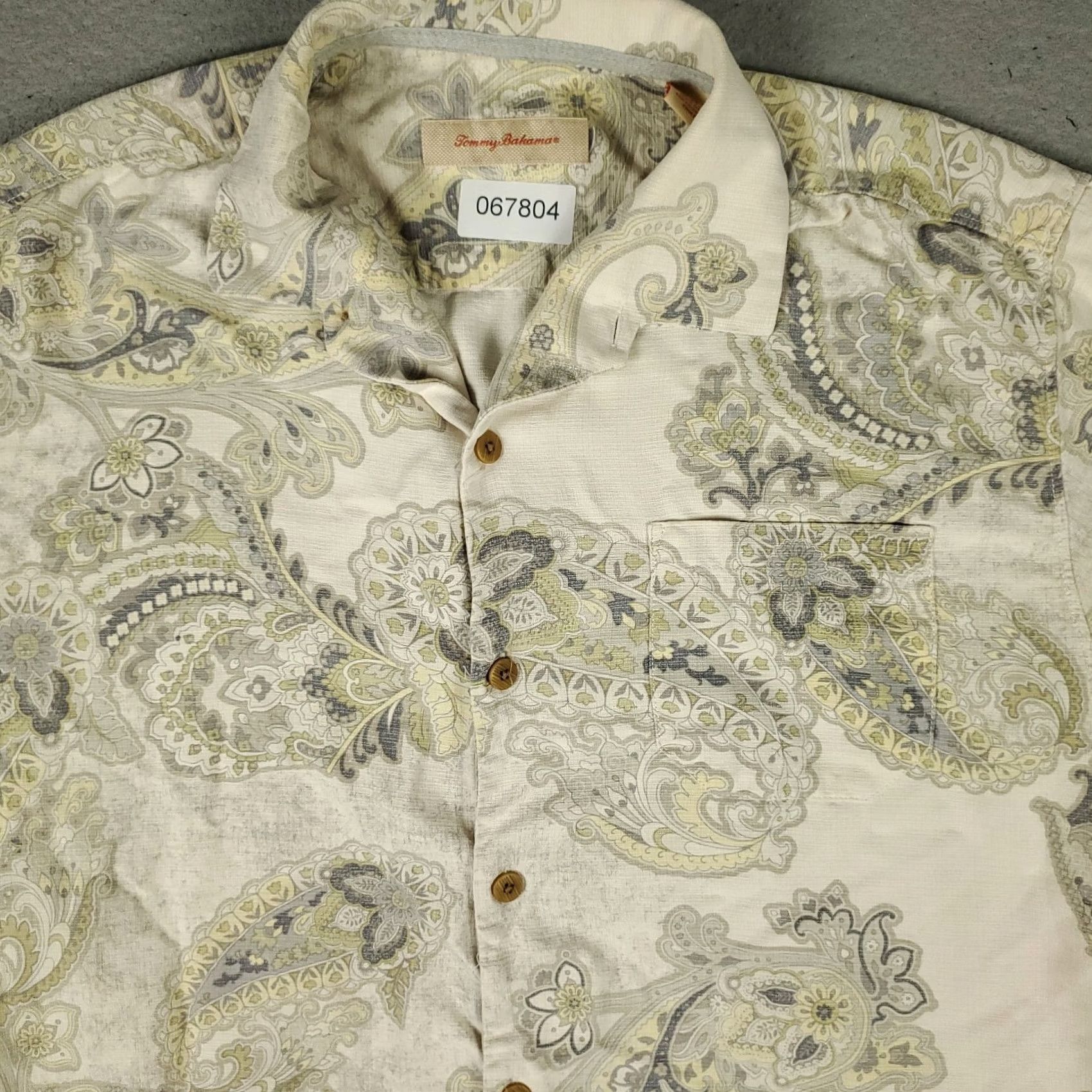 Tommy Bahama Tommy Bahama Shirt Mens Large Paisley Silk Hawaiian Button Up Short Sleeve Size US L / EU 52-54 / 3 - 2 Thumbnail