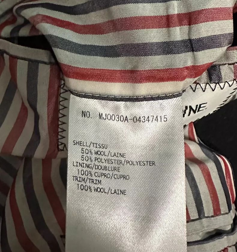Thom Browne Thom Browne Dark blue baseball uniform with four stripes Size US L / EU 52-54 / 3 - 2 Thumbnail