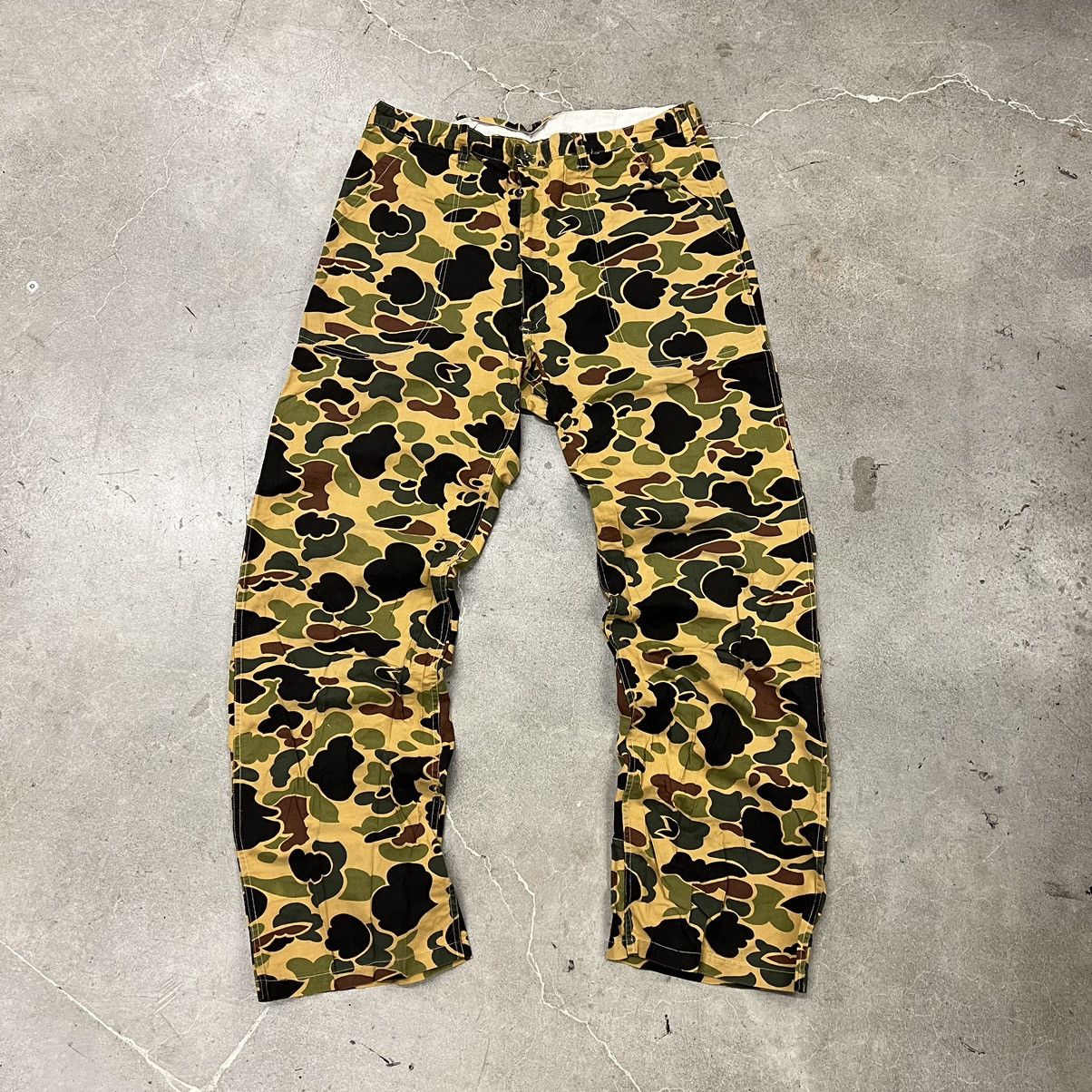 Vintage Vintage saftback duck camo hunting pants loose 70s 80s