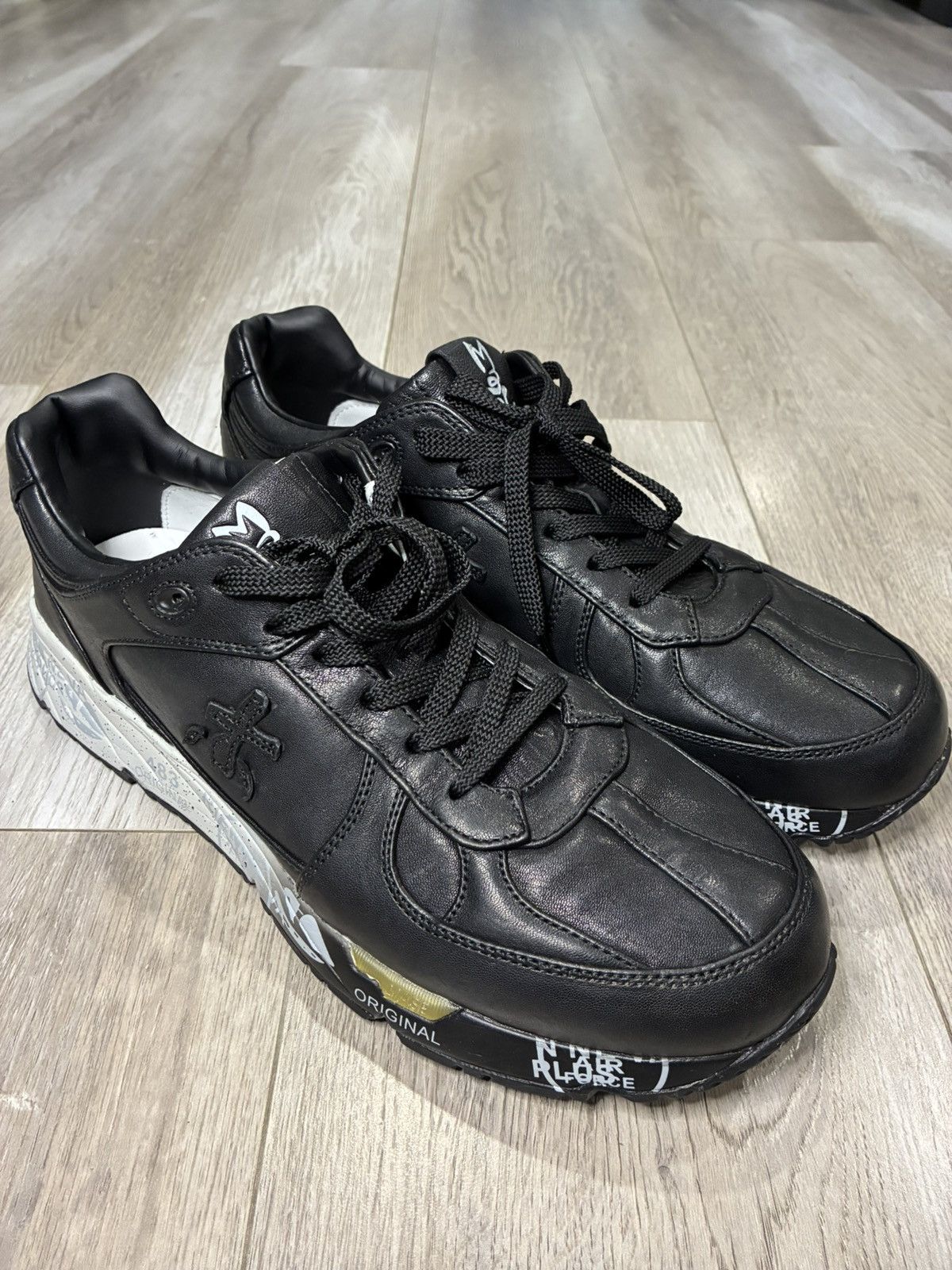 Premiata Premiata Mase 7083 Black Leather Sneackers Size US 10 / EU 43 - 5 Thumbnail
