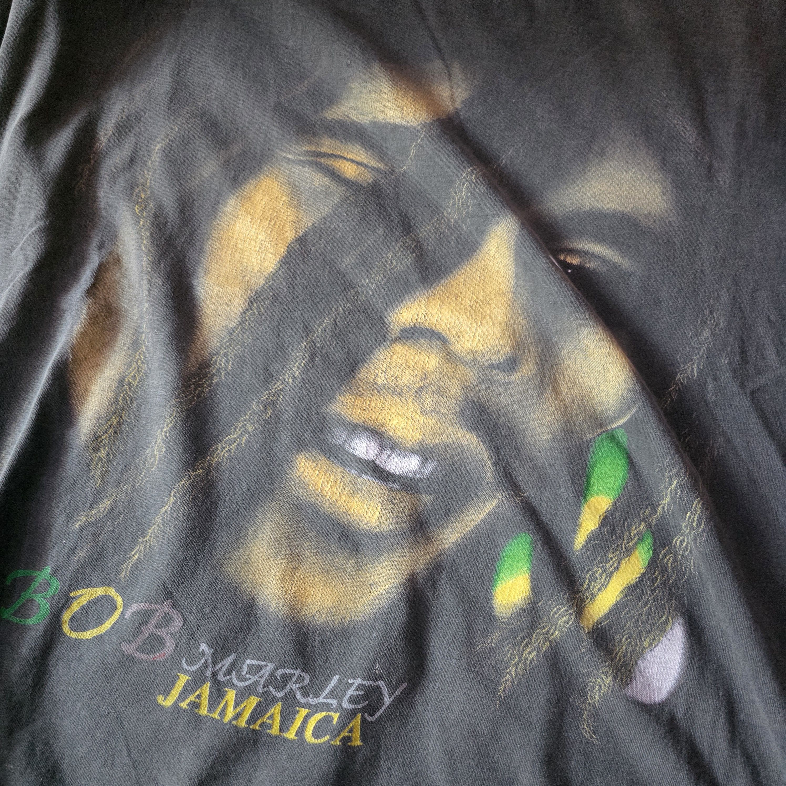 Vintage Faded Bob Marley vintage rap tee Size US XL / EU 56 / 4 - 4 Thumbnail