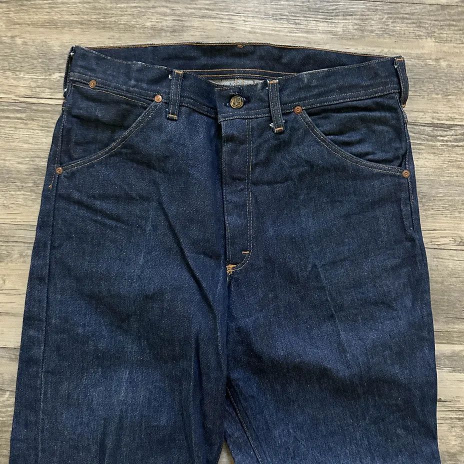 JCPenney Vintage 70s Tuff Nut Dark Wash Denim Jeans Size 32X31 Size US 32 / EU 48 - 6 Thumbnail