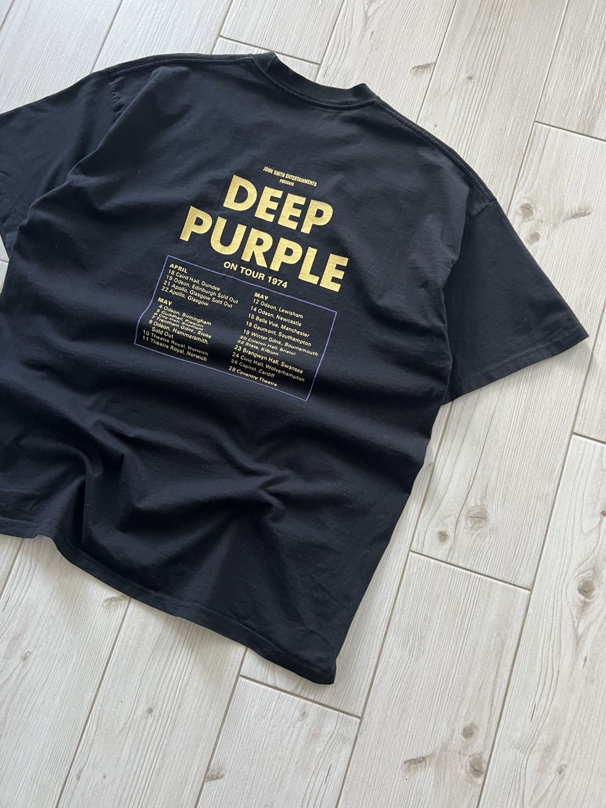 Band Tees DEEP PURPLE TOUR 90S T SHIRT SIZE X LARGE Size US XL / EU 56 / 4 - 3 Thumbnail