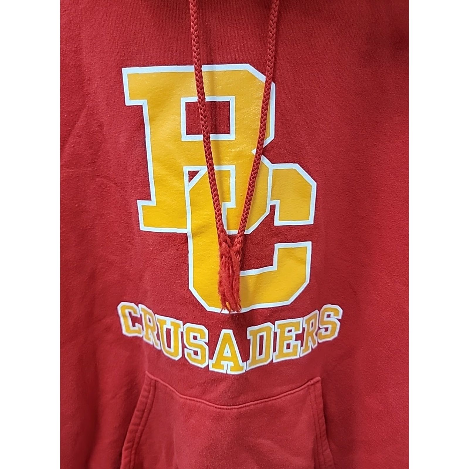 Champion VINTAGE Champion Hoodie Sweatshirt Men Size M Red Bergen Catholic Nj Size US M / EU 48-50 / 2 - 2 Thumbnail