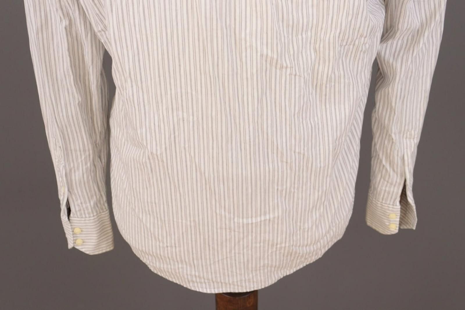 Romeo Gigli Romeo Gigli Milano White Pinstripe Down Shirt Size 40 / 15 Size US M / EU 48-50 / 2 - 11 Thumbnail