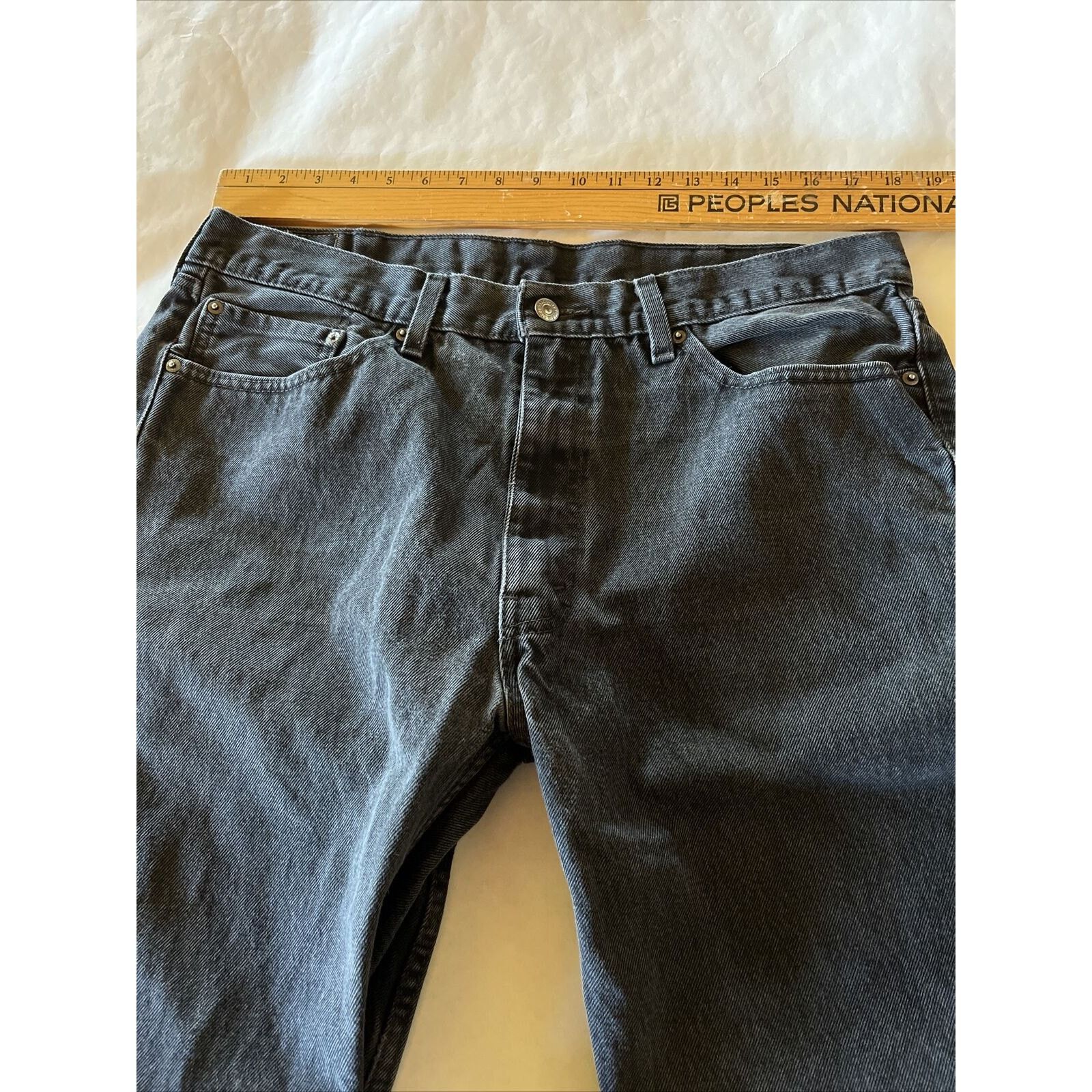 Levi's Levis Jeans Mens 33x30 Dark Gray 505 Denim Cotton Workwear Size US 33 - 3 Thumbnail