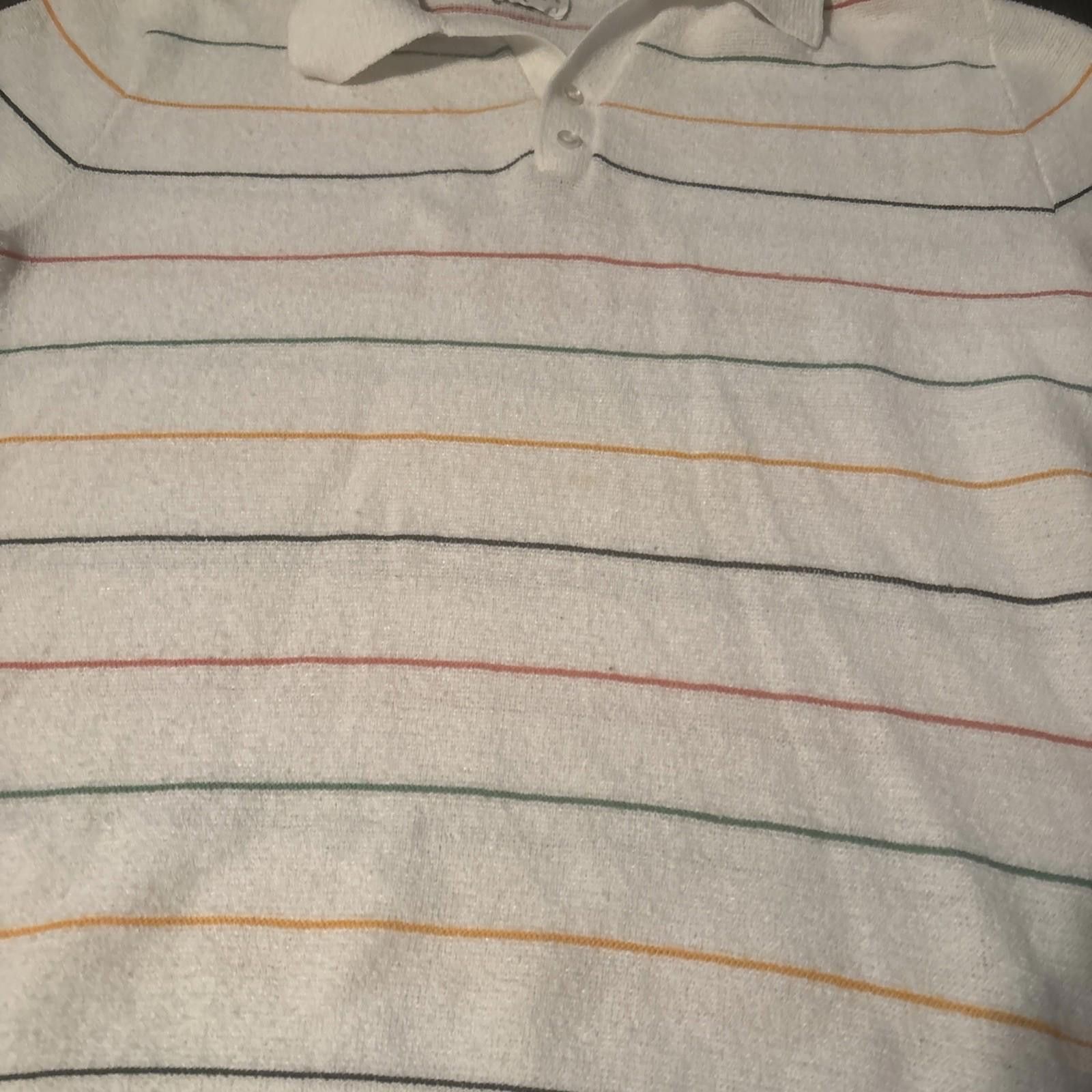 Kendrick Lamar Vintage Lahmar Polo Shirt Adult Large Gray Striped 70's VTG Size US L / EU 52-54 / 3 - 2 Thumbnail