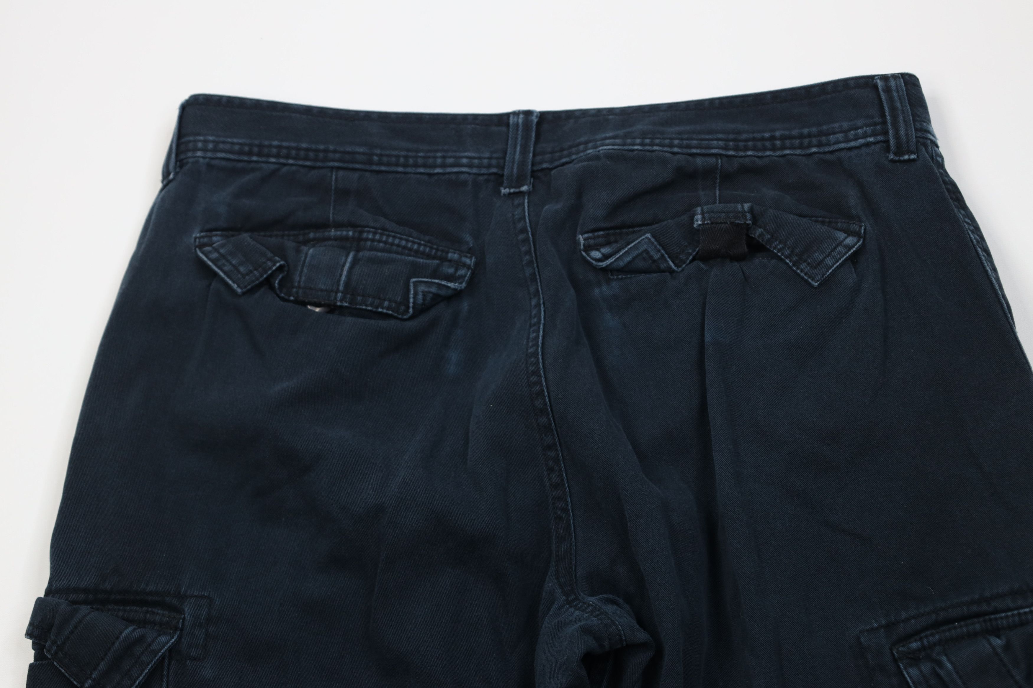 Vintage Vintage 90s Y2K Streetwear Baggy Wide Leg Cargo Pants Blue Size US 34 / EU 50 - 13 Thumbnail