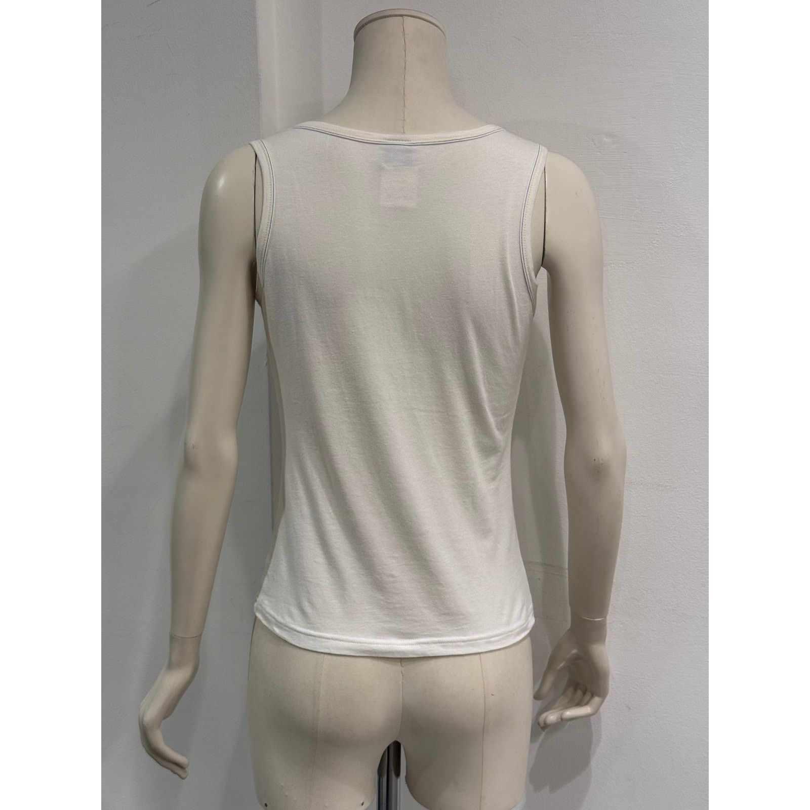 Versace 2000s Versace embellished stones cross tank top Size L / US 10 / IT 46 - 10 Thumbnail
