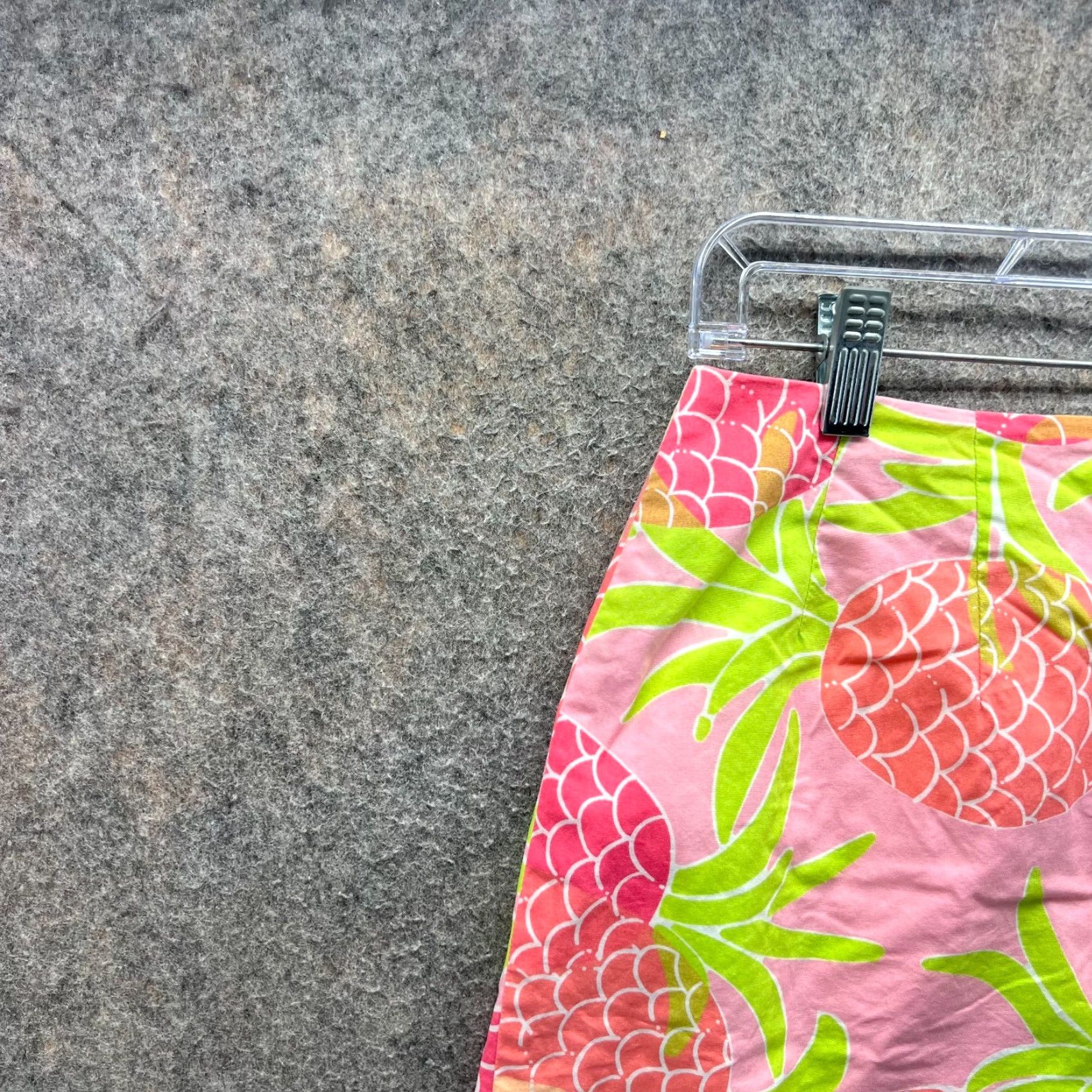 Lilly Pulitzer VINTAGE Lilly Pulitzer Skirt Womens 10 Pink Green Pineapple Print Cotton Pencil Regular Short Women Mens Size 32" / US 10 / IT 46 - 5 Thumbnail