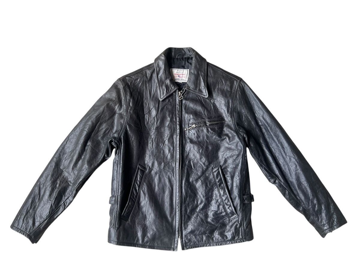 Avirex Vintage 2000s Y2K Avirex Cowhide Leather Sports Jacket Size US S / EU 44-46 / 1 - 1 Thumbnail