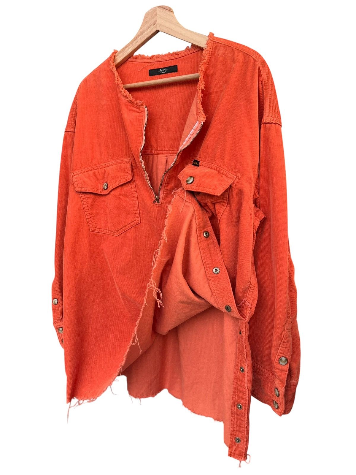 Another Influence A.E Orange Corduroy Frayed Pullover Kapital Style Shirt Size US M / EU 48-50 / 2 - 2 Thumbnail