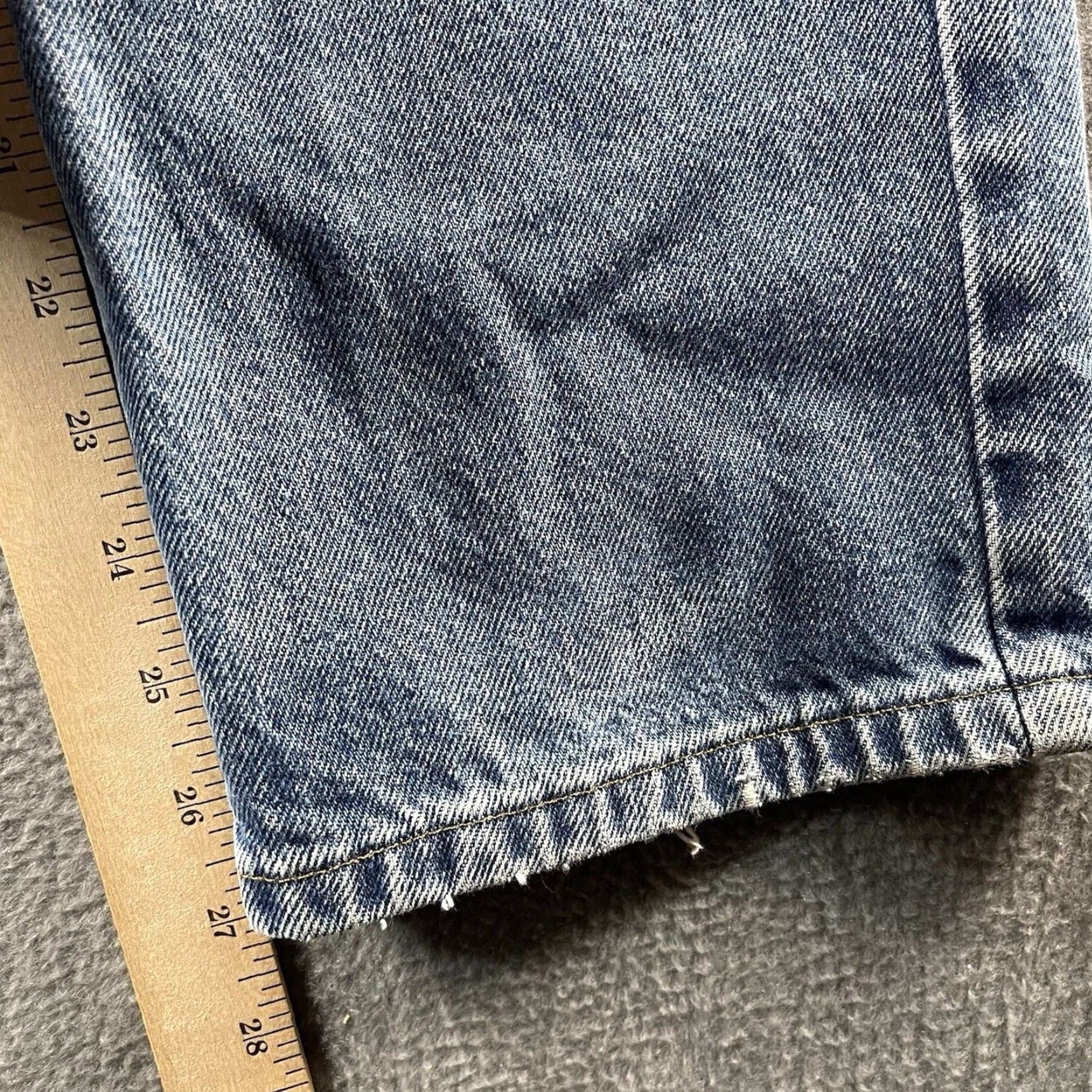 Vintage L.L. Bean Jeans Mens Natural Fit 31x29 Denim Blue Straight Pockets Belt Loops Zip Front Casual Workwear Vintage: No Mens Size US 32 / EU 48 - 6 Thumbnail