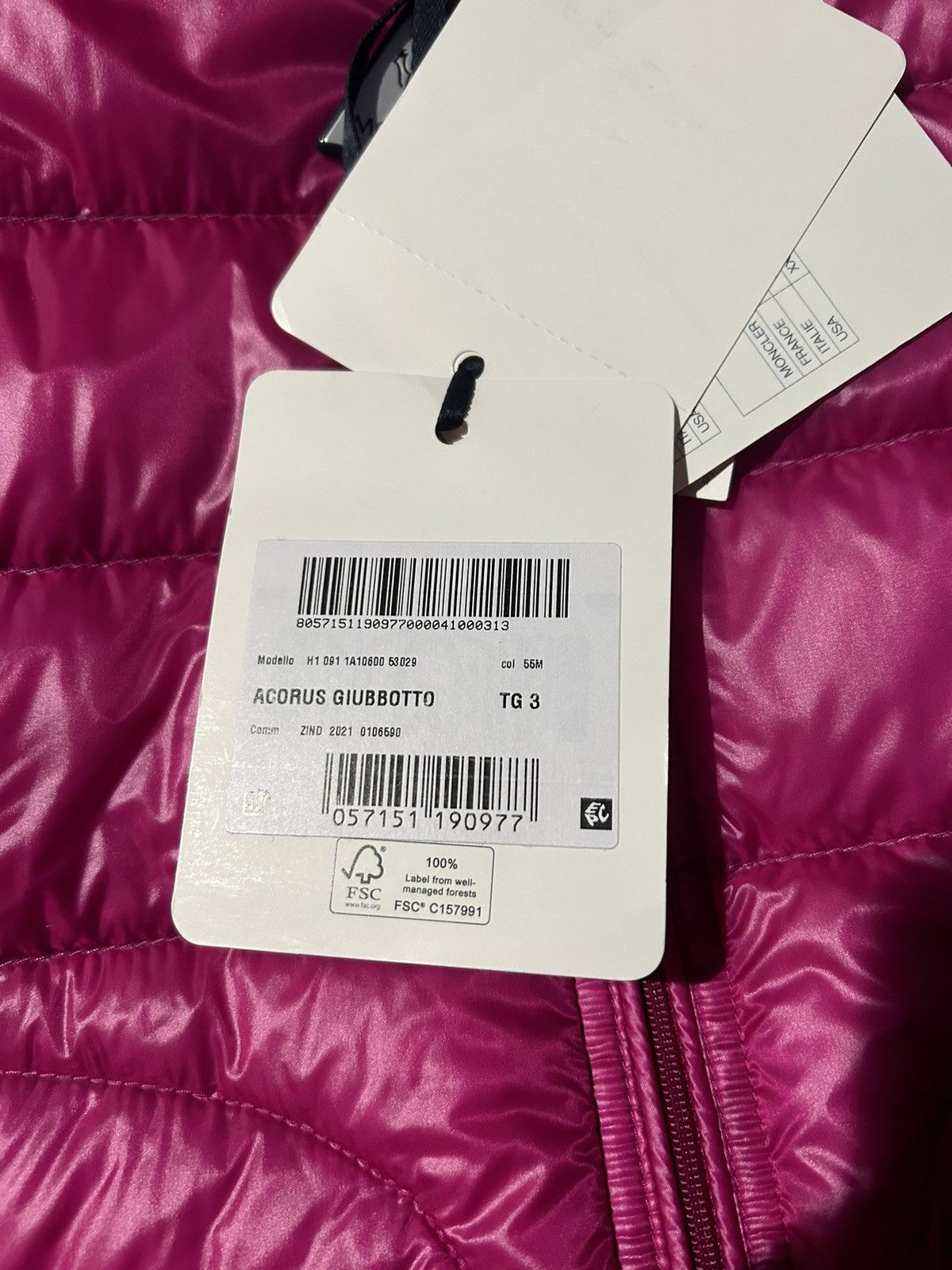 Moncler Pink Moncler Acorus Padded Jacket Size US L / EU 52-54 / 3 - 5 Thumbnail