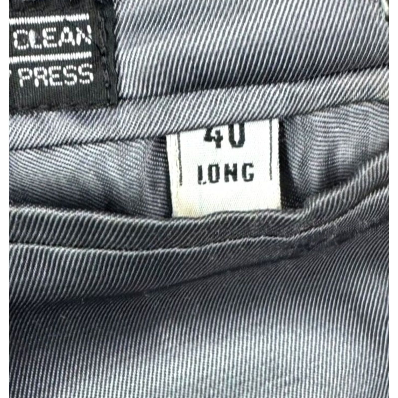 Vintage VINTAGE Saville Row Blazer Wool Tweed Leather Button Gray 40L Mens Jacket Long Size 40R - 5 Thumbnail