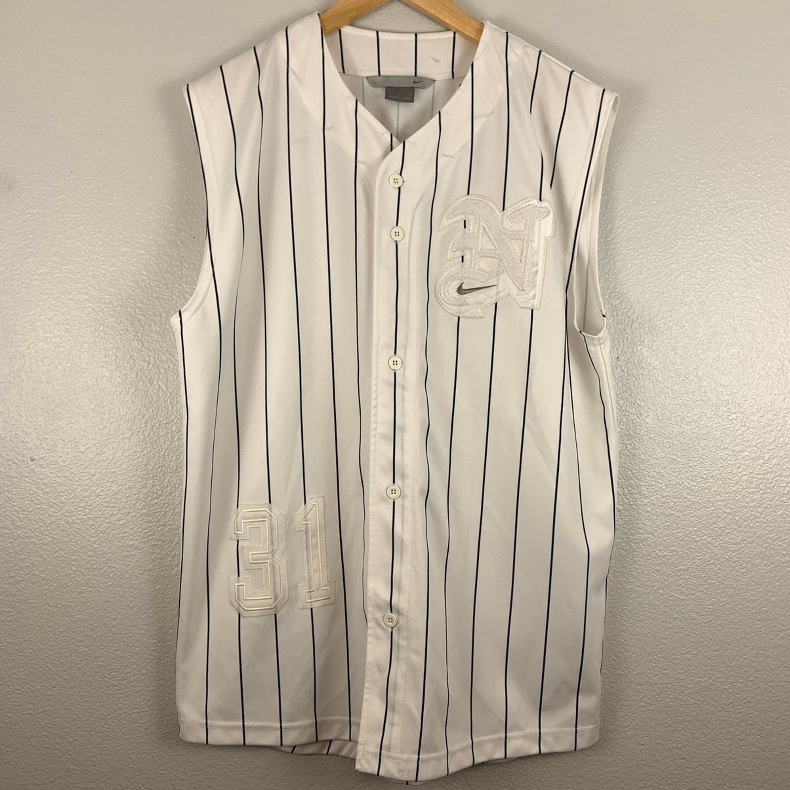 Nike Vintage Nike Baseball Jersey Size US L / EU 52-54 / 3 - 2 Thumbnail