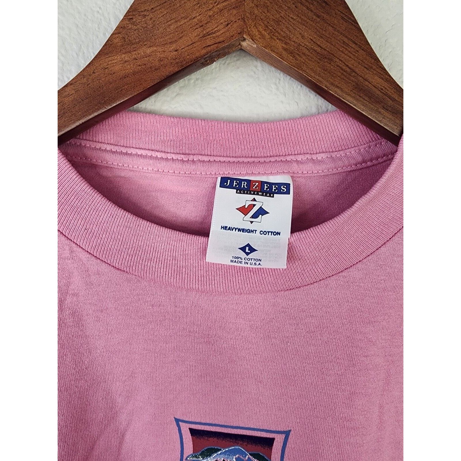 Jerzees Vintage Gatlinburg Shirt Smoky Mountains Pink 90s T-Shirt L Size US L / EU 52-54 / 3 - 3 Thumbnail