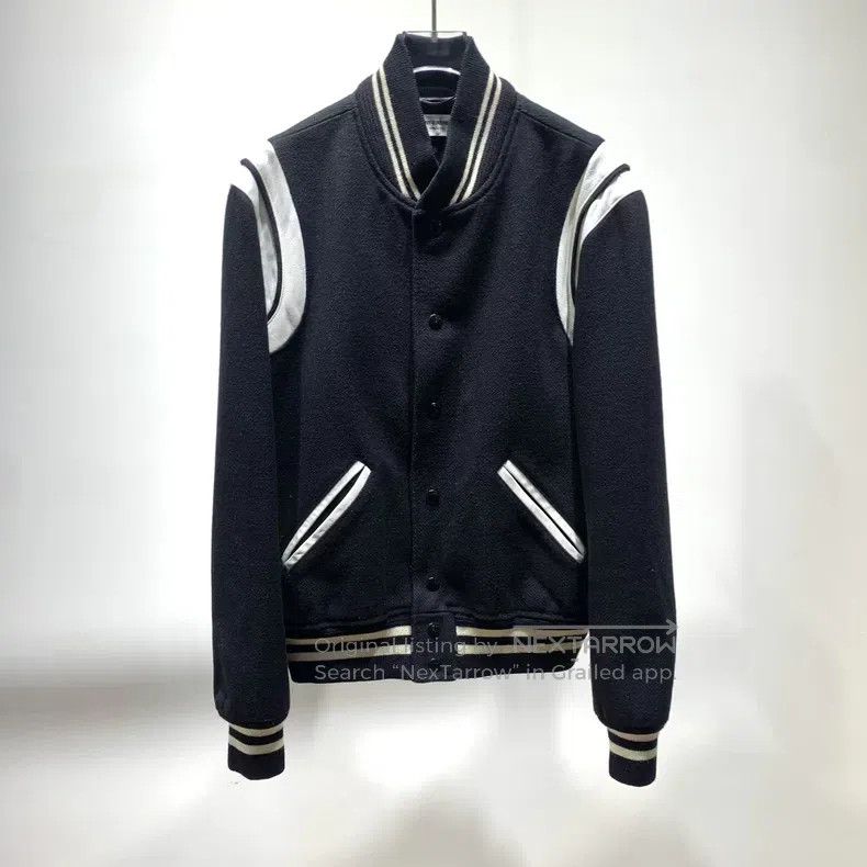 Saint Laurent Paris Saint Laurent Paris Striped Baseball Jacket Size US S / EU 44-46 / 1 - 3 Thumbnail