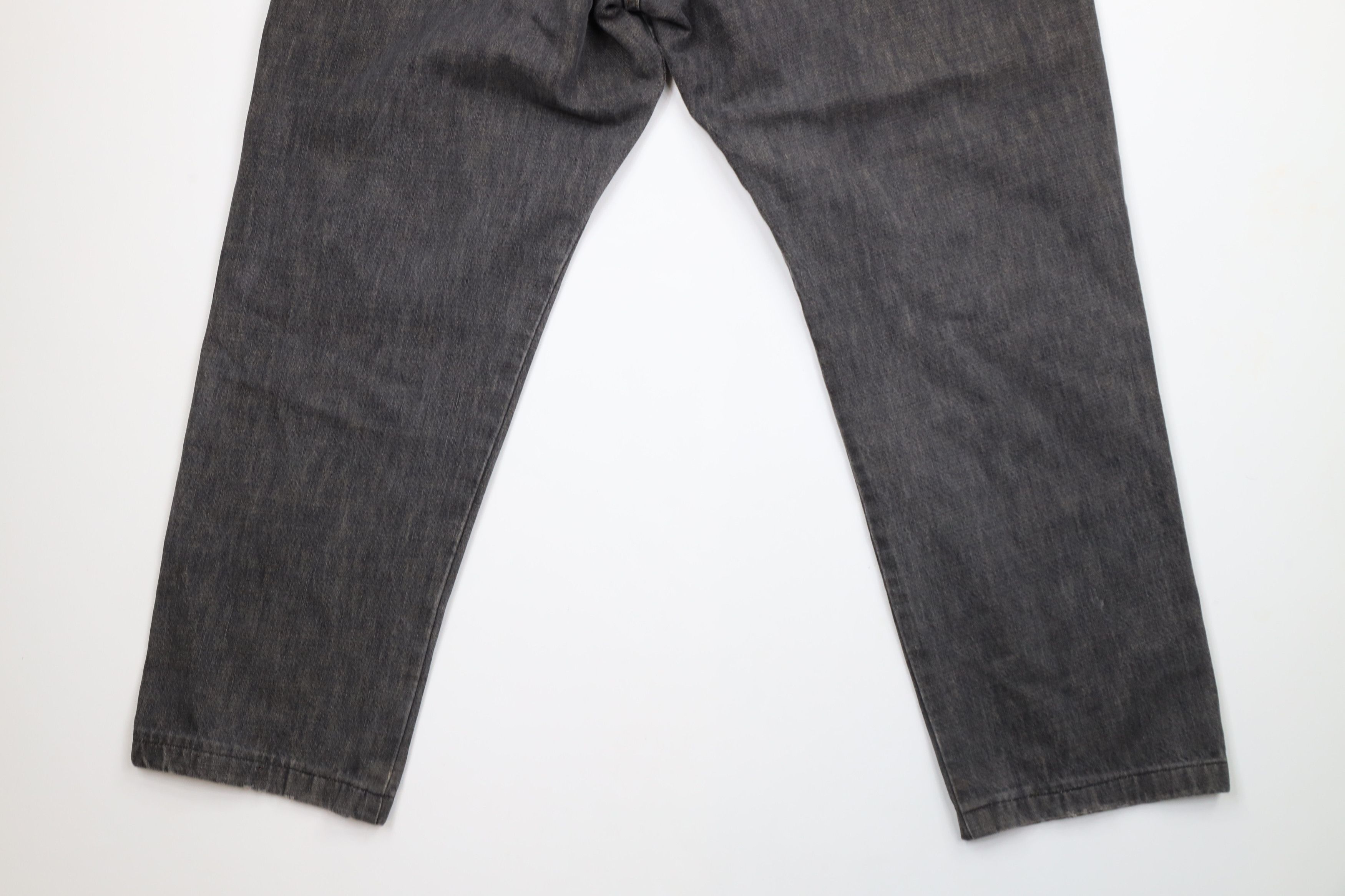 Ermenegildo Zegna × Vintage Vintage Ermenegildo Zegna Leg Denim Jeans Black Cotton Size US 38 / EU 54 - 12 Thumbnail