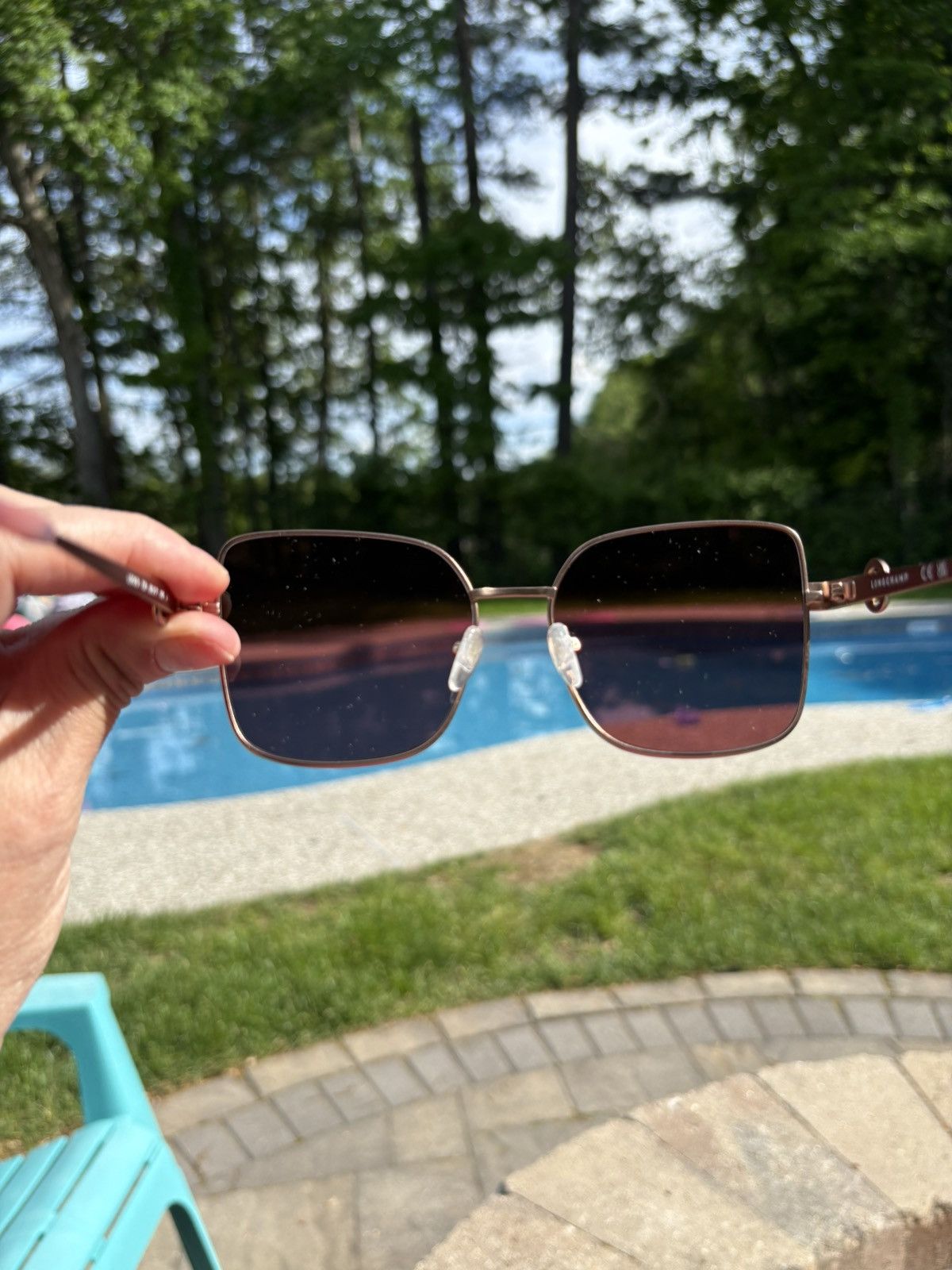Longchamp Longchamp Pink Champagne Sunglasses Size ONE SIZE - 5 Thumbnail