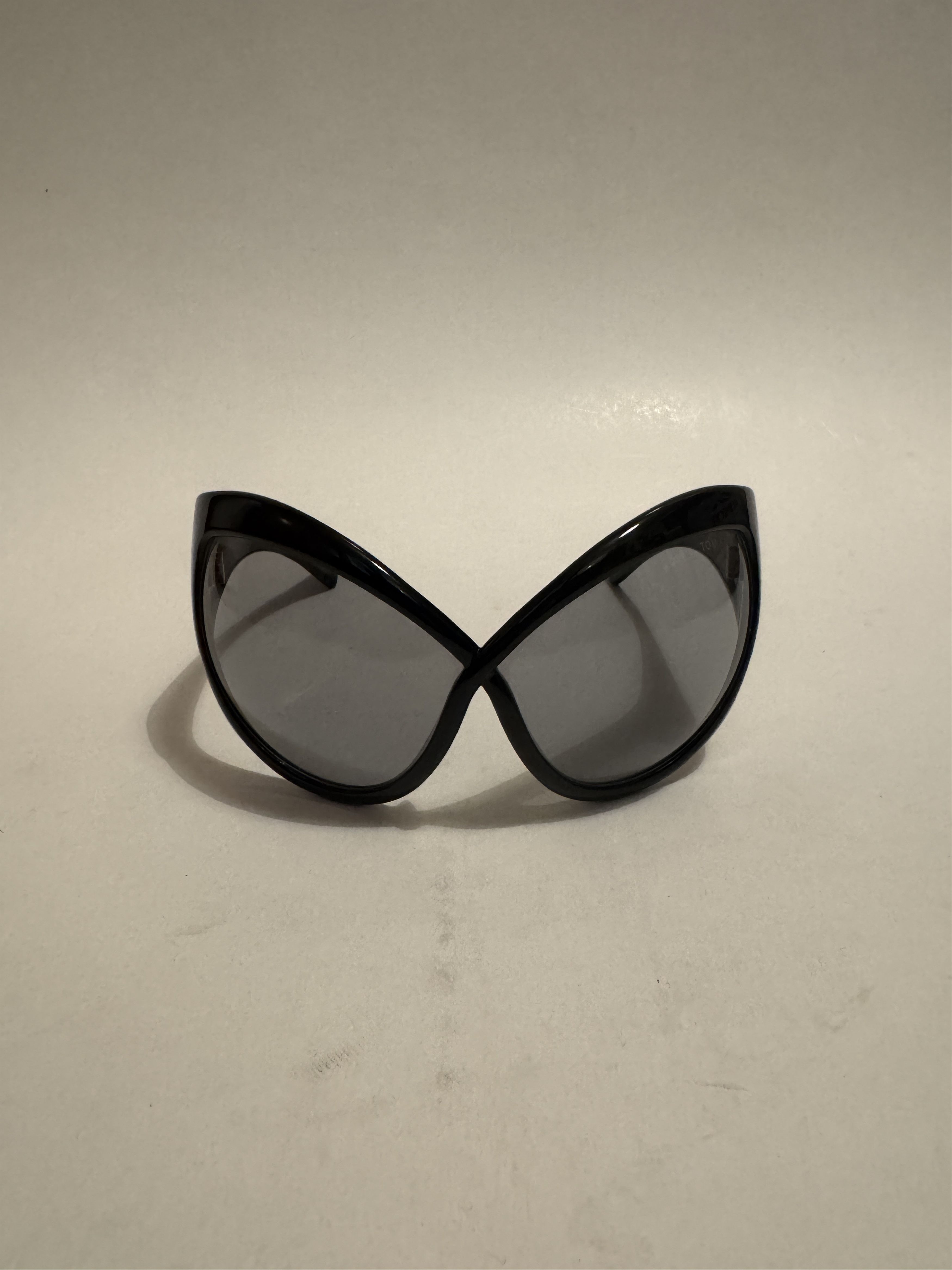 Tom Ford Tom Ford Daphne FT0219 Oversized Cat Eye Black Sunglasses Size ONE SIZE - 1 Thumbnail
