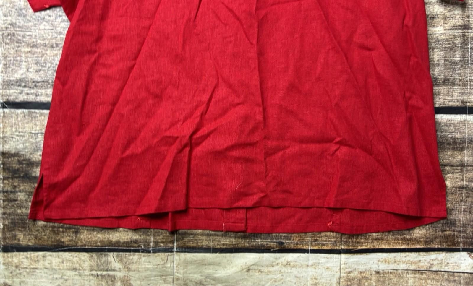 Other Selene Sport Top Womens 2XL Linen Blend Embroidered Red Size XXL / US 16-18 / IT 52-54 - 7 Thumbnail