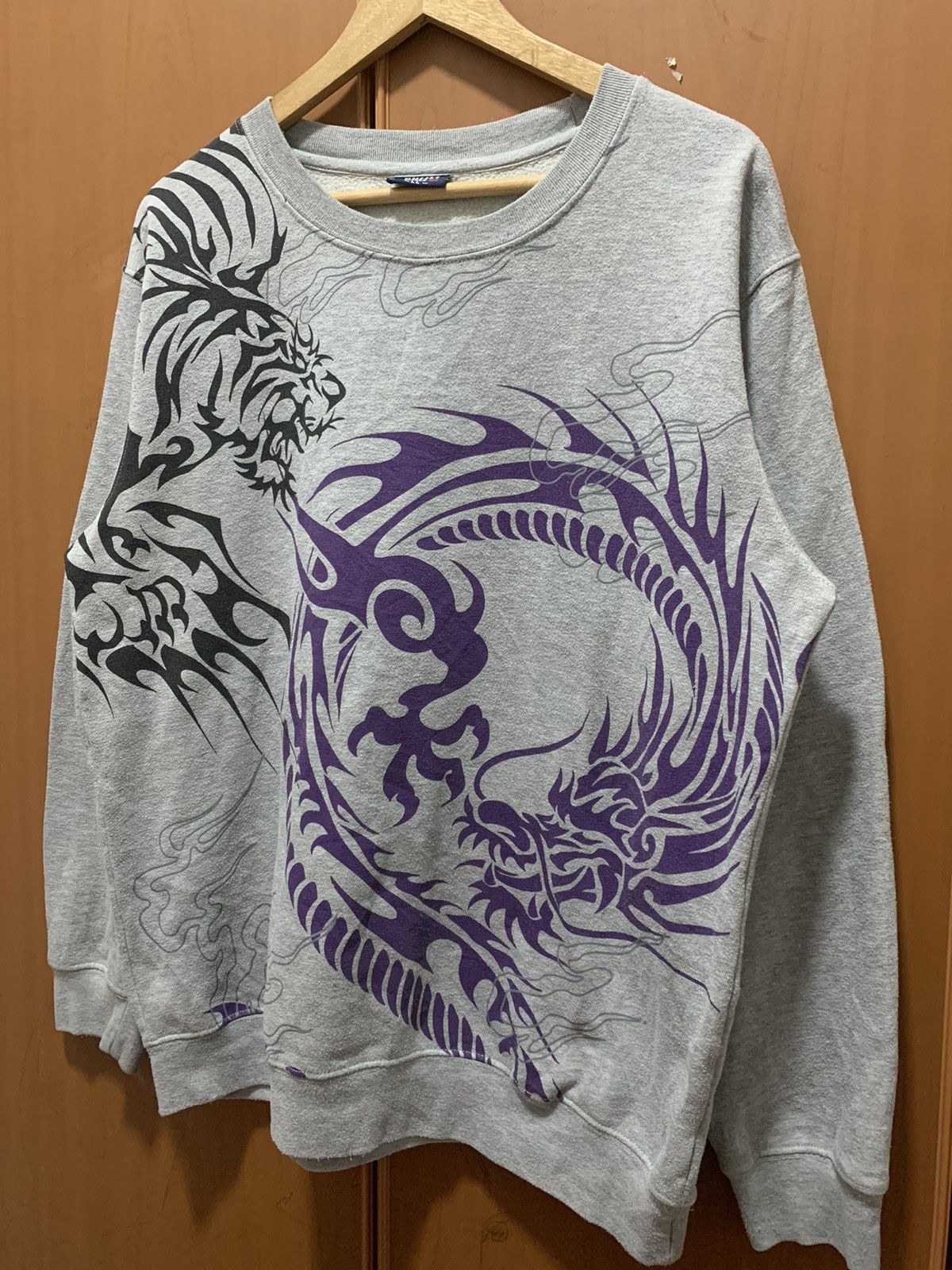Bullet Noise Bullet Noise Tiger Dragon Big Print Sweatshirt Size US XXL / EU 58 / 5 - 2 Thumbnail