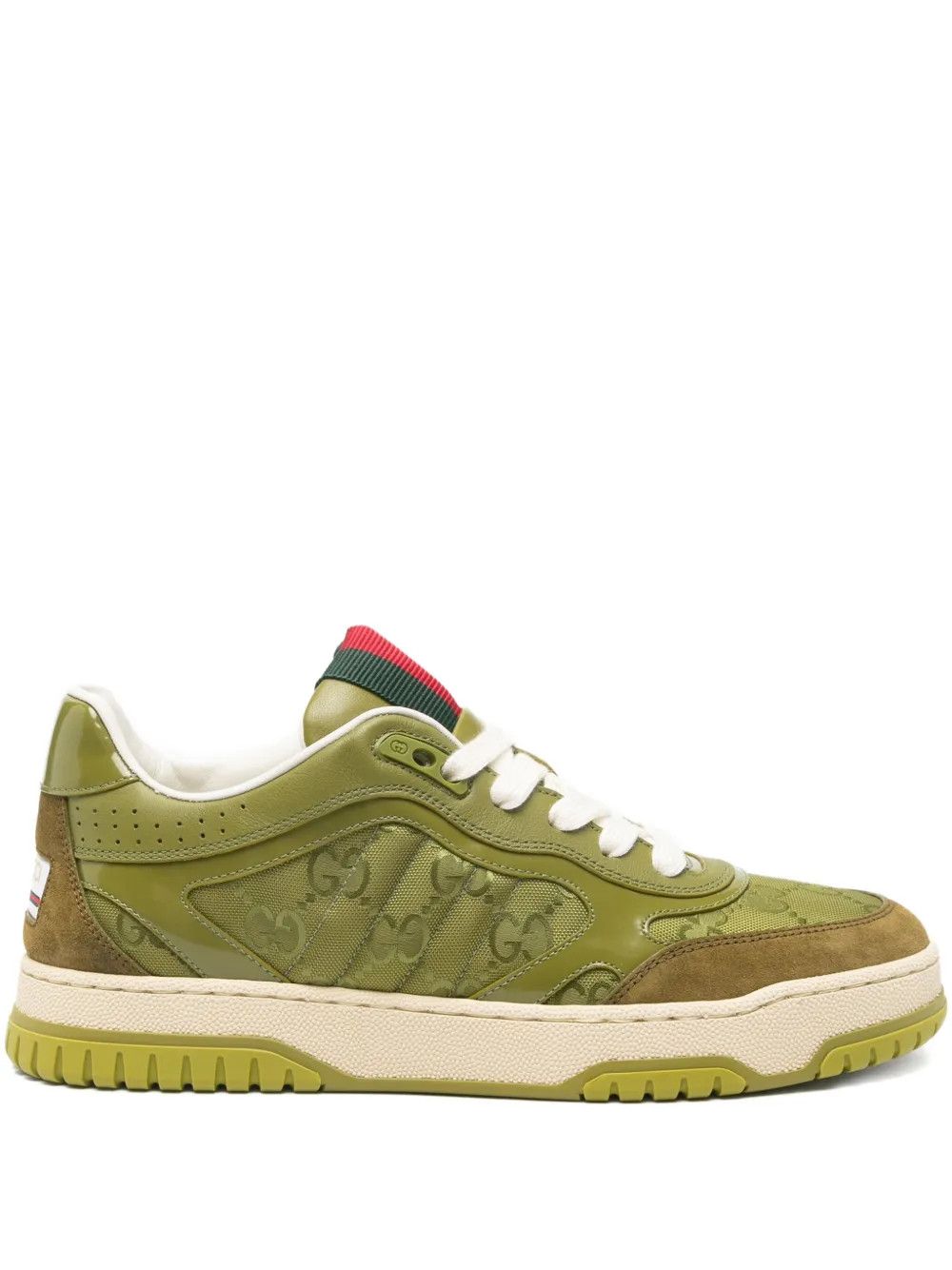 Gucci monogram-embossed sneakers in green Size US 10 / IT 40 - 1 Thumbnail