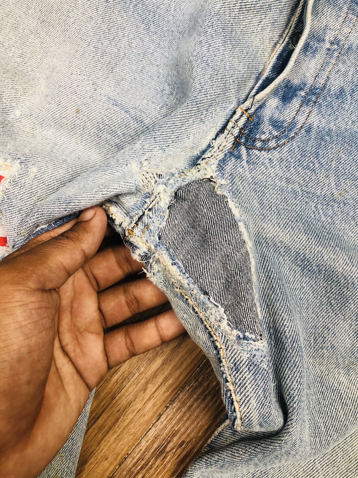 Levi's RARE VINTAGE Levi's 501 Custom Distressed Jeans (40) Size US 30 / EU 46 - 7 Thumbnail