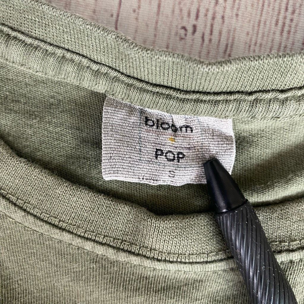Other Bloom pop women S Crewneck short sleeve crop top olive green w/white dots Size S / US 4 / IT 40 - 6 Thumbnail