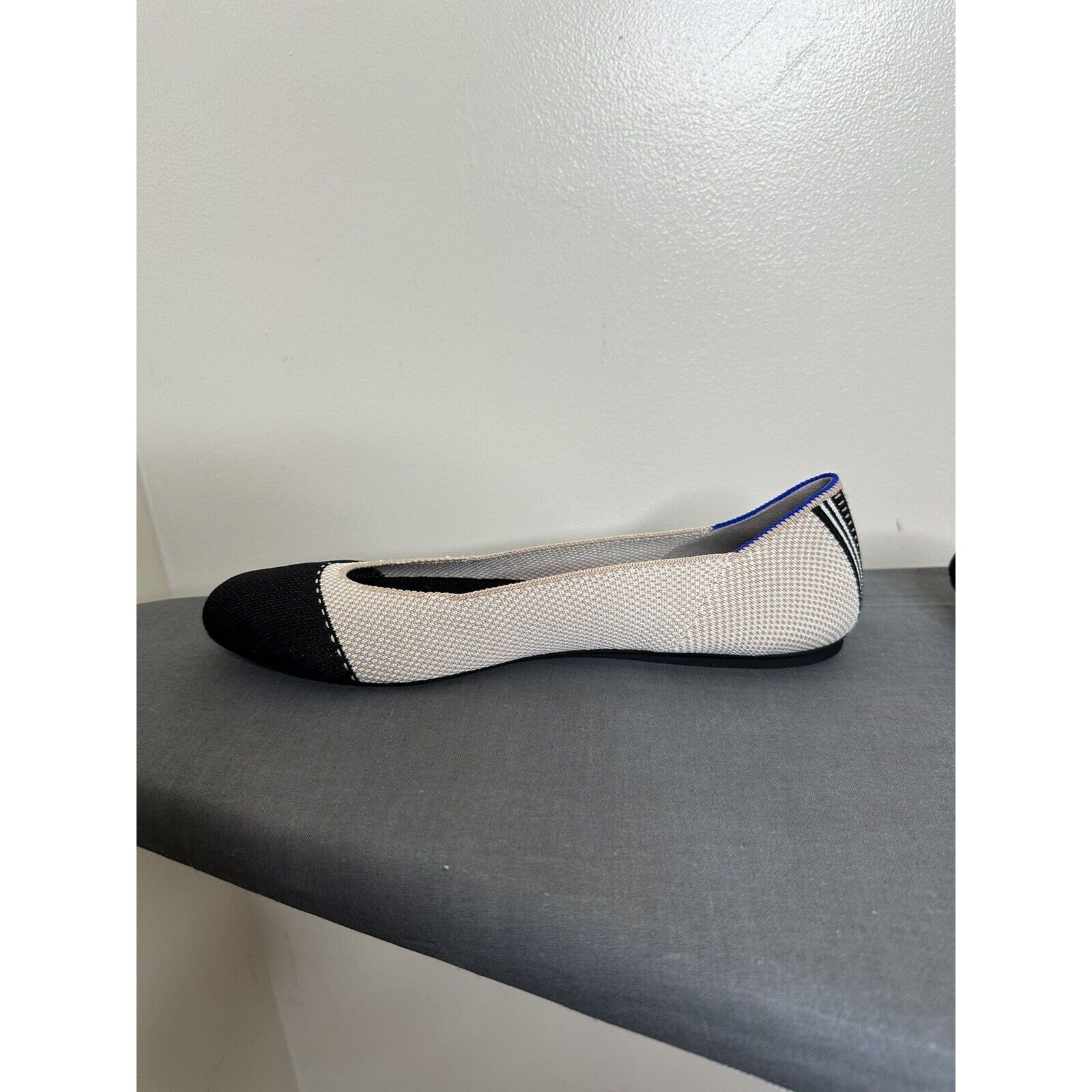 Other Rothy's The Square Flat Womens US 12 Tuxedo Two Tone Tan Size US 12 / IT 42 - 12 Thumbnail