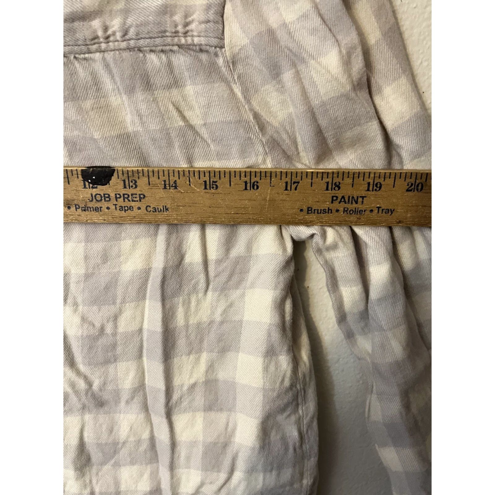Gap GAP Button-Up Flannel Gray Long Sleeve Women’s M Shirt Casual Plaid 100% Cotton Pearl Buttons Ruffle Collar Size M / US 6-8 / IT 42-44 - 5 Thumbnail