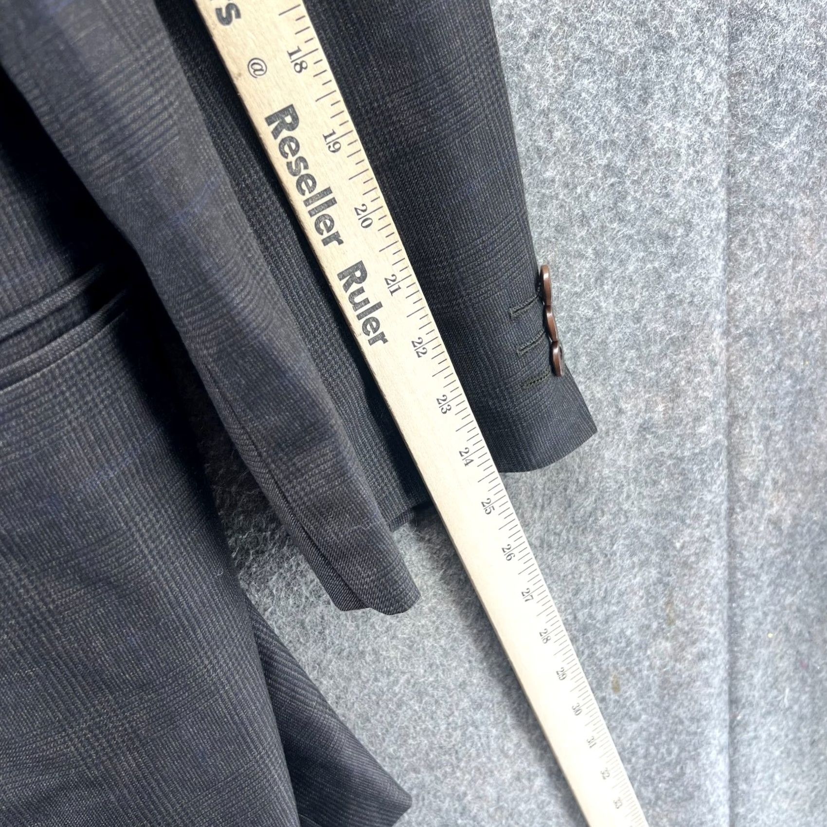 Canali VINTAGE Canali Blazer Mens 44R Black Single Breasted Pure Wool Italy Preppy Jacket Size 44R - 6 Thumbnail