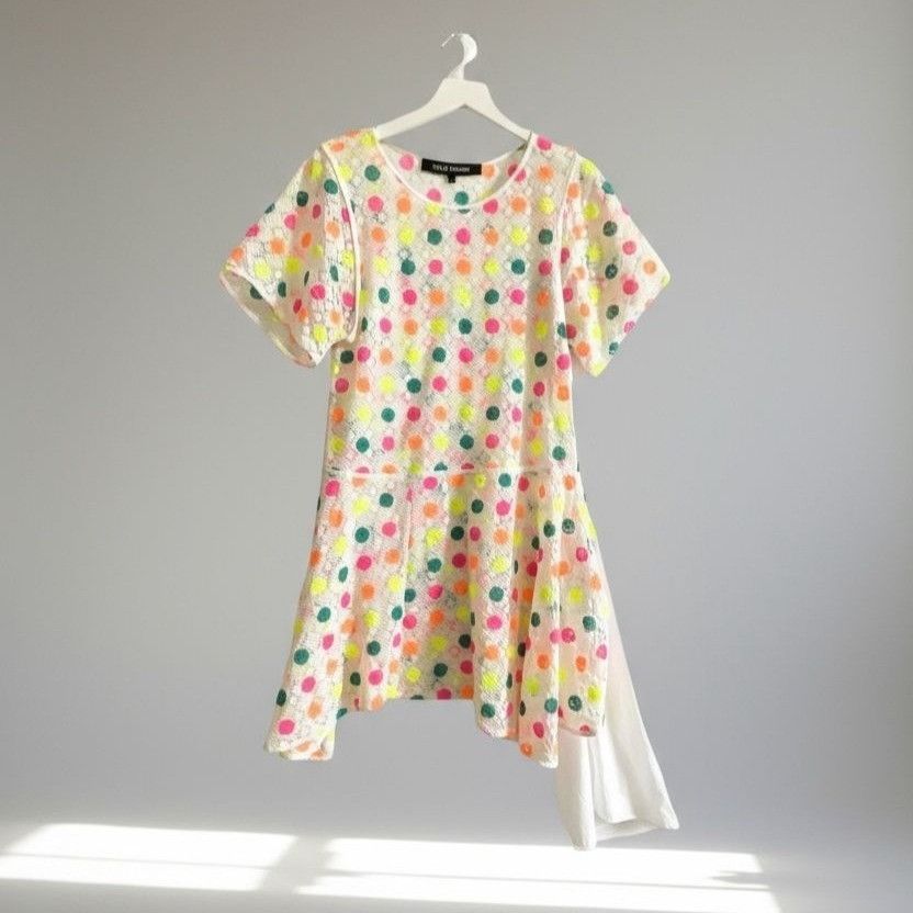 Other Ter et Bantine Multicolor Dot Knit Dress 38 Made in Italy Size S / US 4 / IT 40 - 1 Thumbnail