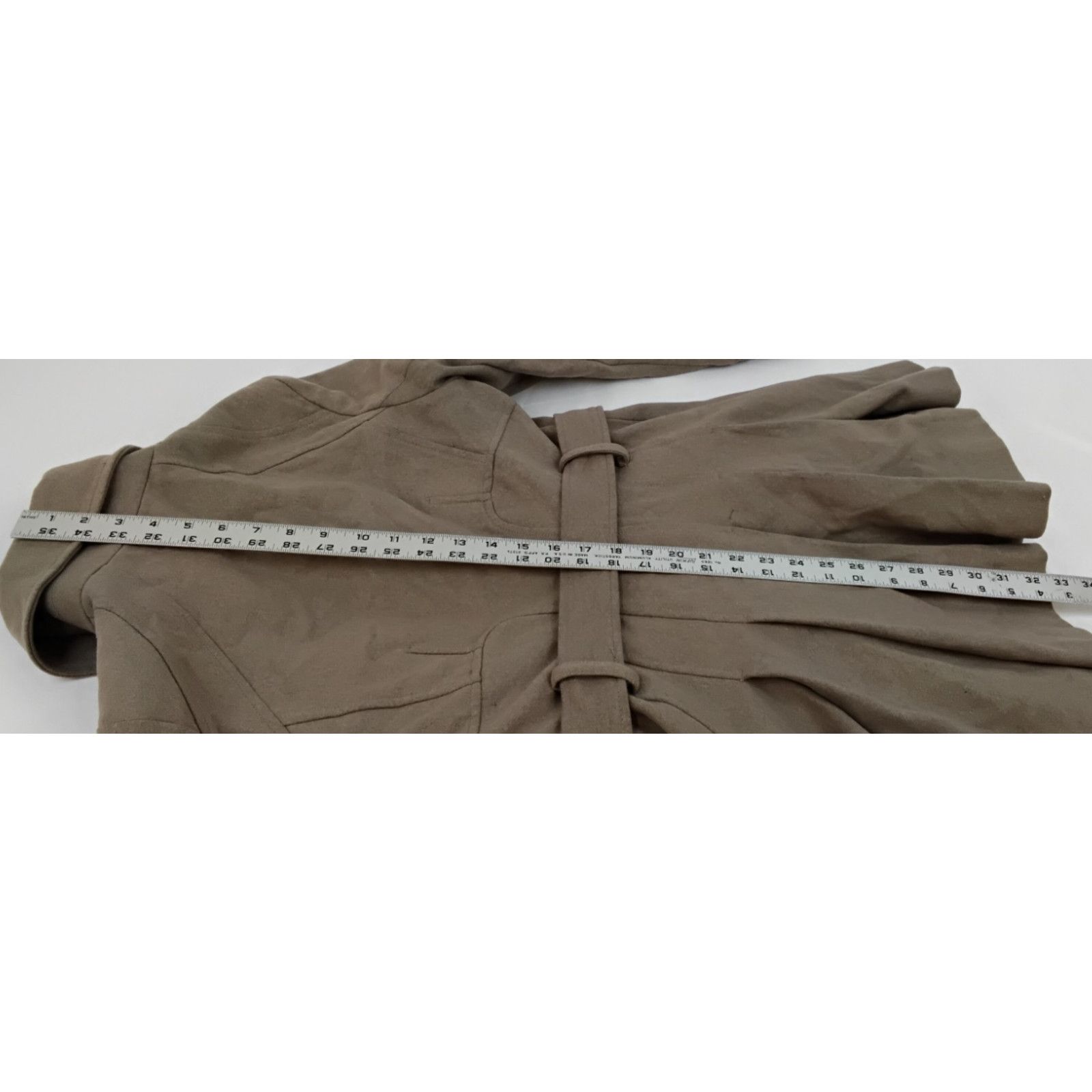 Guess Guess Pea Coat Women's M Taupe Wool Blend Belted Y2K Size M / US 6-8 / IT 42-44 - 20 Thumbnail