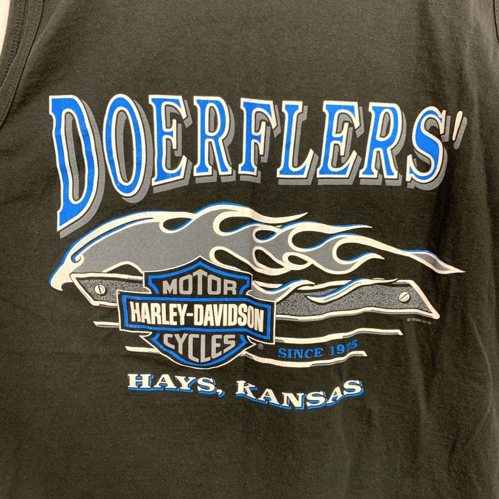 Harley Davidson Harley-Davidson Tank Top Shirt Tee XL Black Unisex Adults Sleeveless Crew Neck T-Shirt Size US XL / EU 56 / 4 - 5 Thumbnail