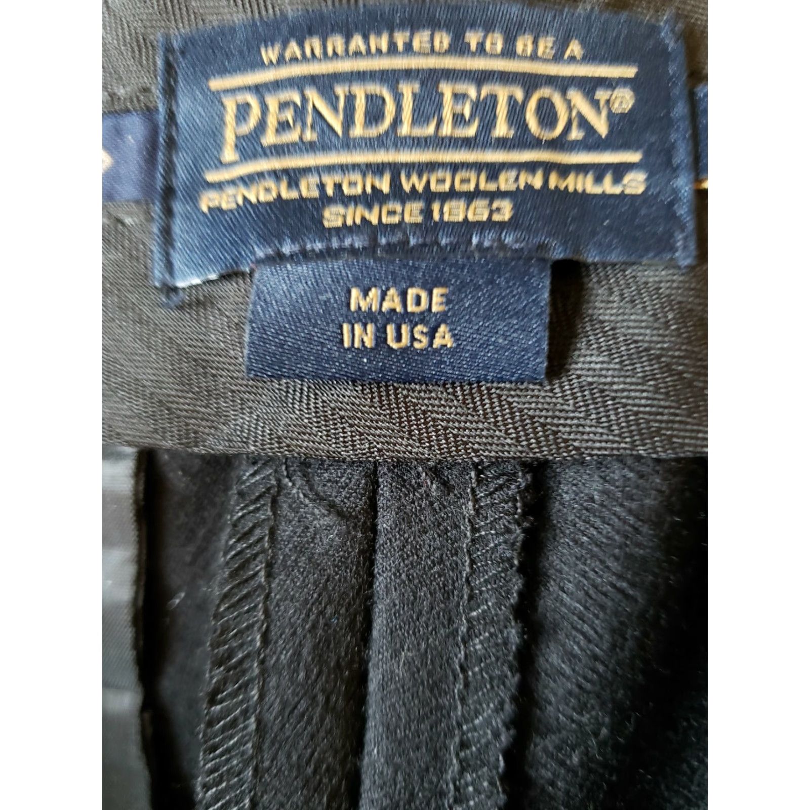 Pendleton Pendleton Womens Wool Dress Pants Black Straight Leg Flat Front Size 6 Pockets Size 28" / US 6 / IT 42 - 5 Thumbnail