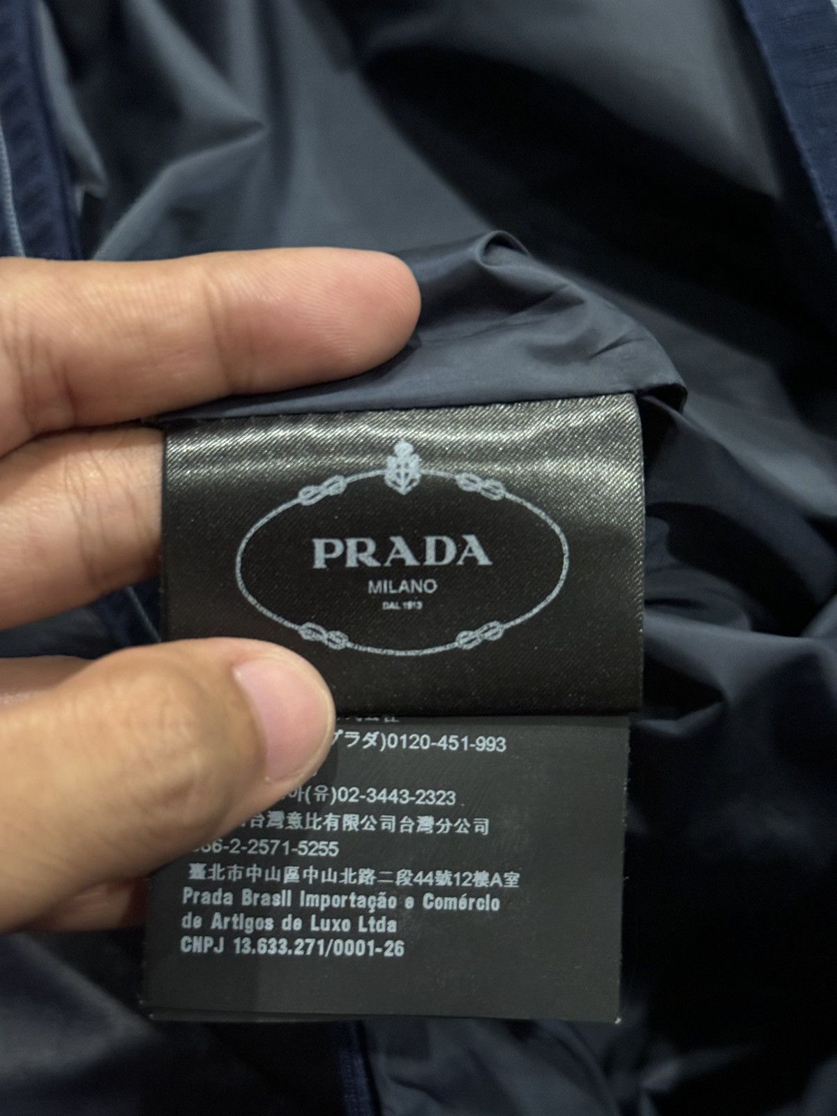 Prada Prada Ss/18 Blue Lambskin Leather Zip-Up Jacket Size US S / EU 44-46 / 1 - 9 Thumbnail