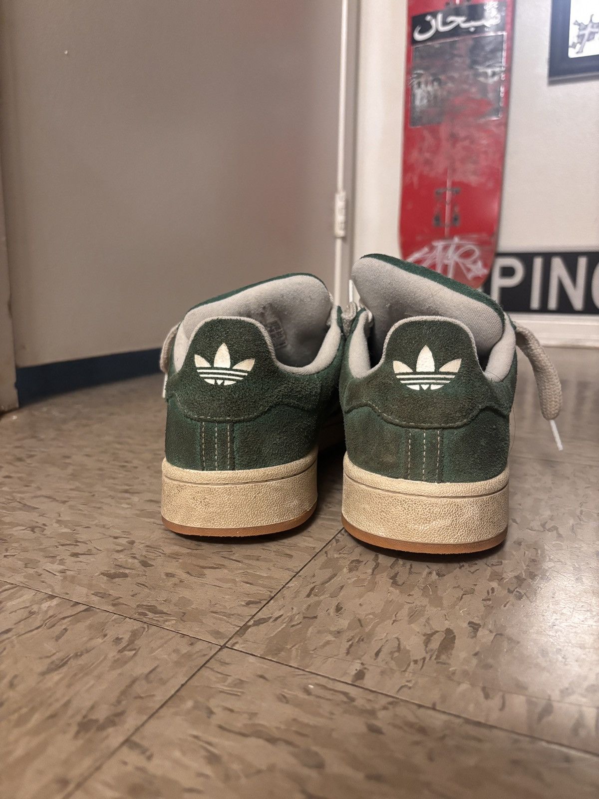 Adidas Green Adidas Campus 00 Size US 10.5 / EU 43-44 - 4 Thumbnail