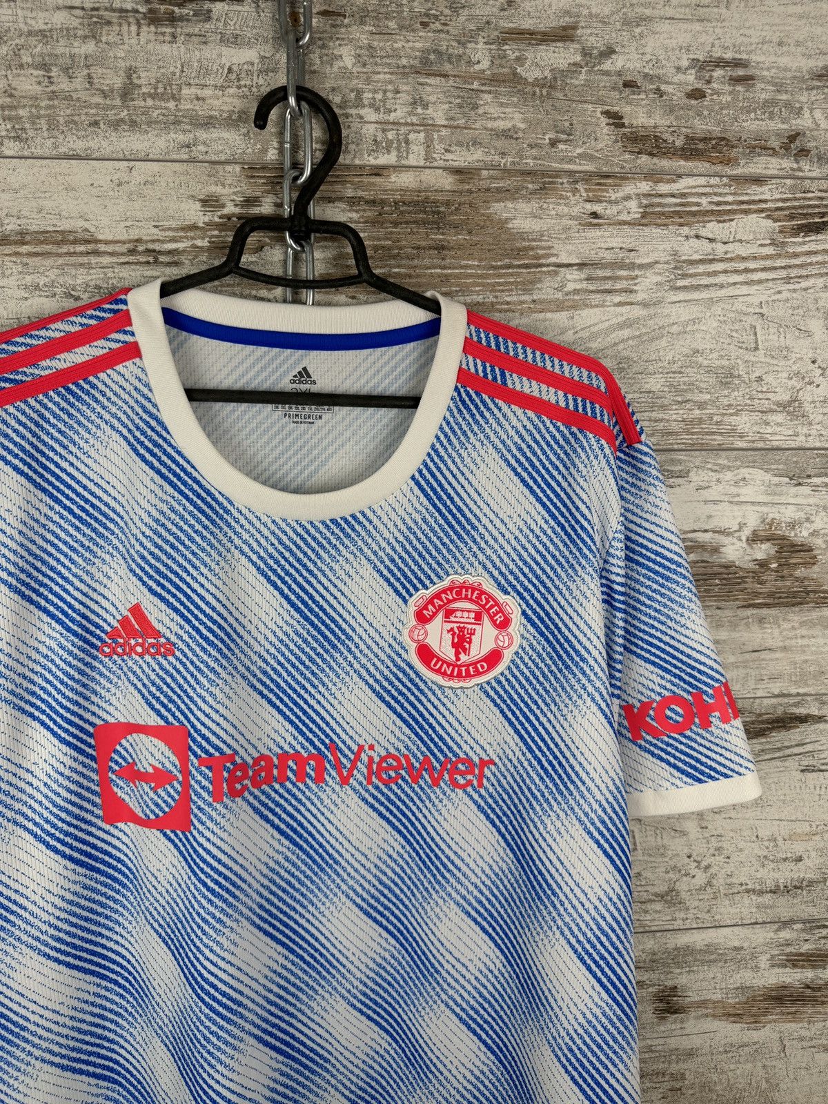 Adidas Mens Vintage Adidas Manchester United T-shirt soccer jersey Size US XXL / EU 58 / 5 - 2 Thumbnail