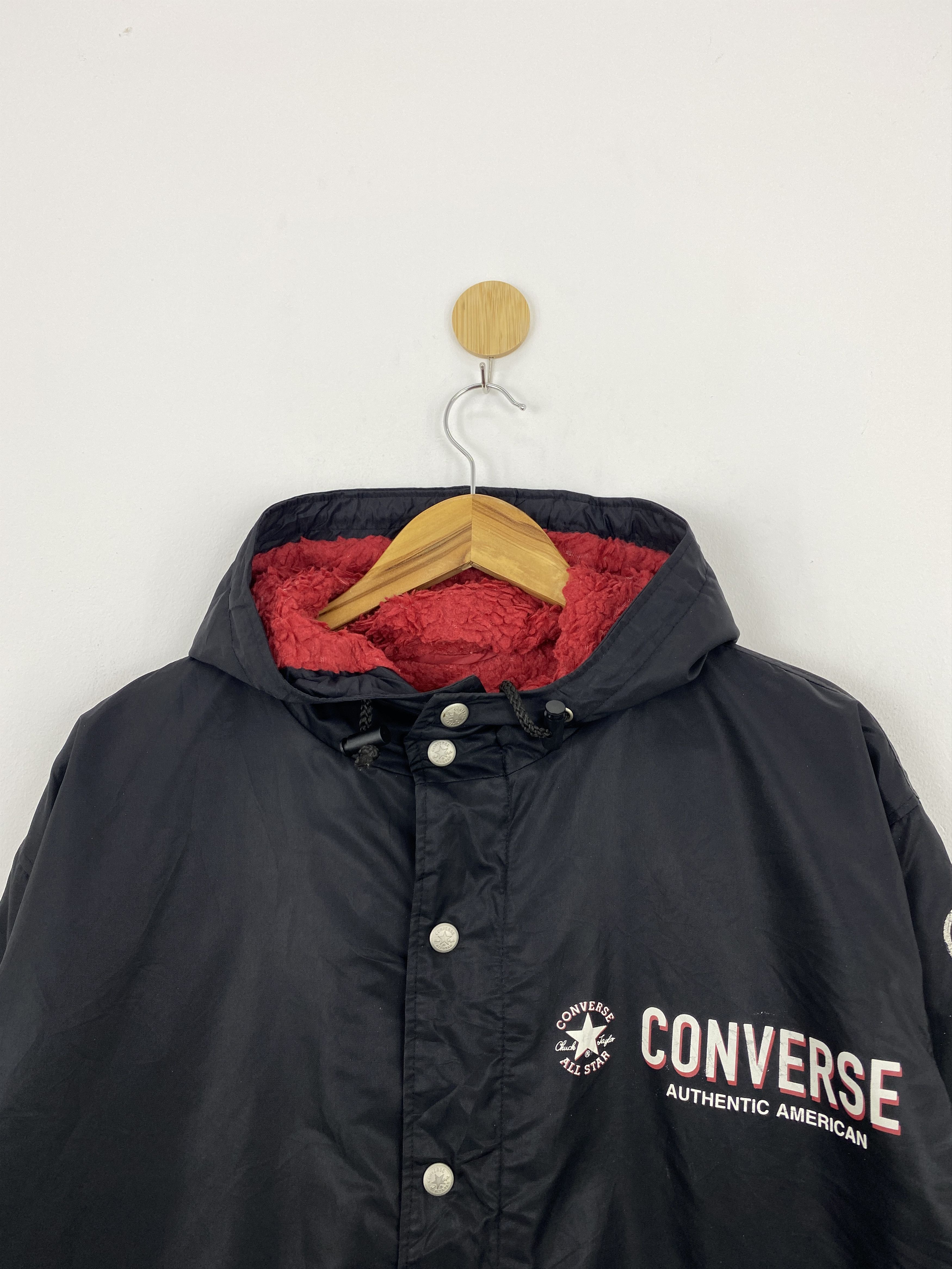 Converse Vintage Converse Big Logo Button Up Long Jacket J1870 Size US S / EU 44-46 / 1 - 4 Thumbnail