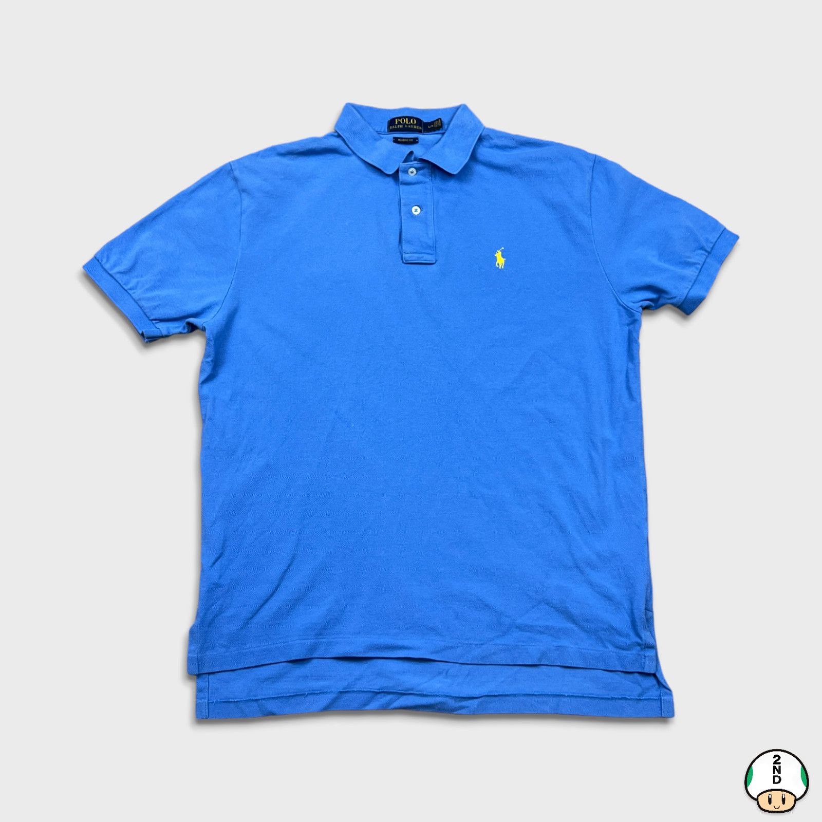 Polo Ralph Lauren × Vintage Polo Ralph Lauern Shirt Large Blue Pony Preppy Short Sleeve Size US L / EU 52-54 / 3 - 1 Thumbnail