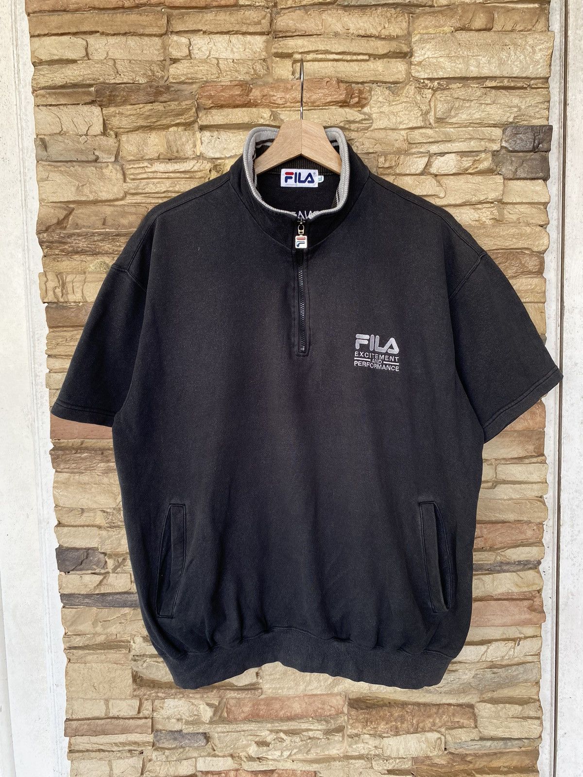 Fila Vintage Fila Halfzipper Short Sleeve Size US XL / EU 56 / 4 - 2 Thumbnail