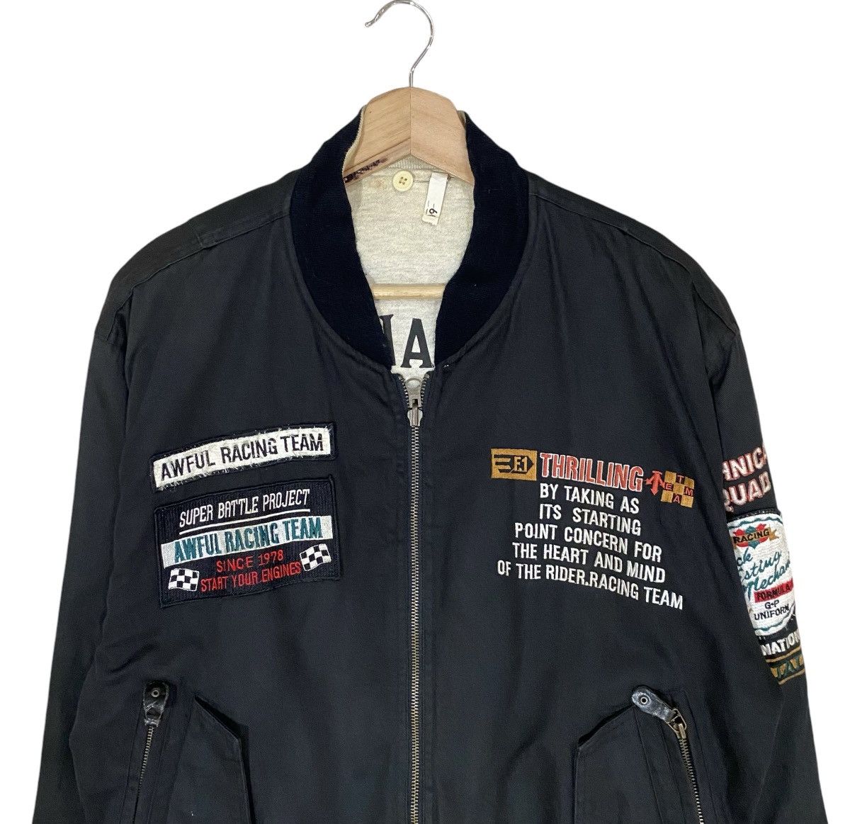 Sports Specialties × Vintage ⚡️VTG F-1 GRAND PRIX RACING TEAM REVERSIBLE BOMBER JACKET Size US M / EU 48-50 / 2 - 2 Thumbnail