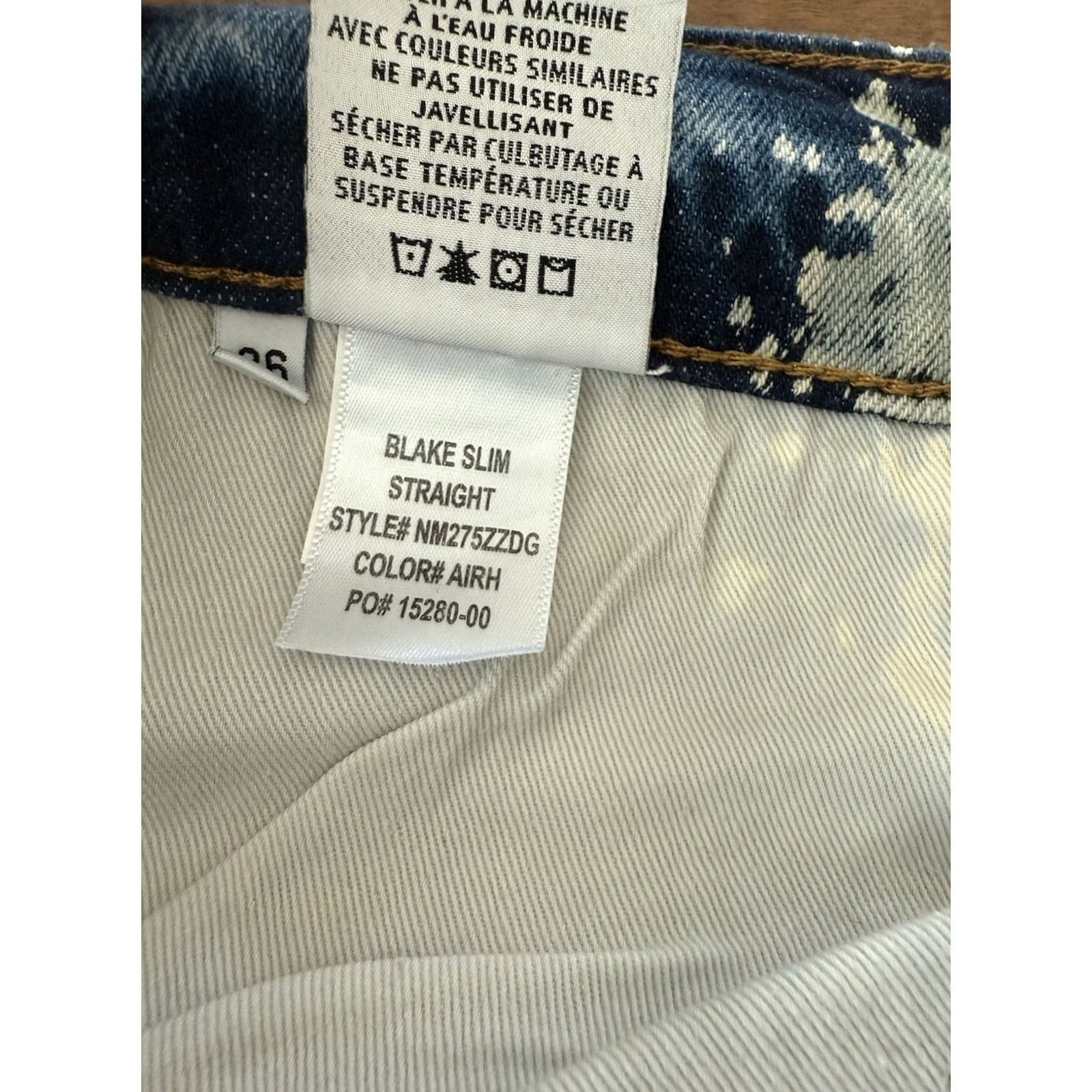 Hudson Hudson Blake Jeans Mens 36 Slim Straight Blue Splatter Size US 36 / EU 52 - 5 Thumbnail