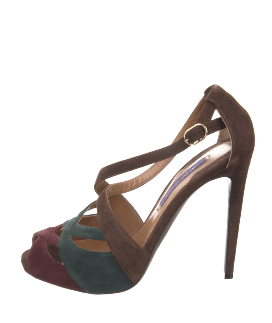 Ralph Lauren Purple Label Suede Slingback Sandals Size US 6 / IT 36 - 2 Thumbnail