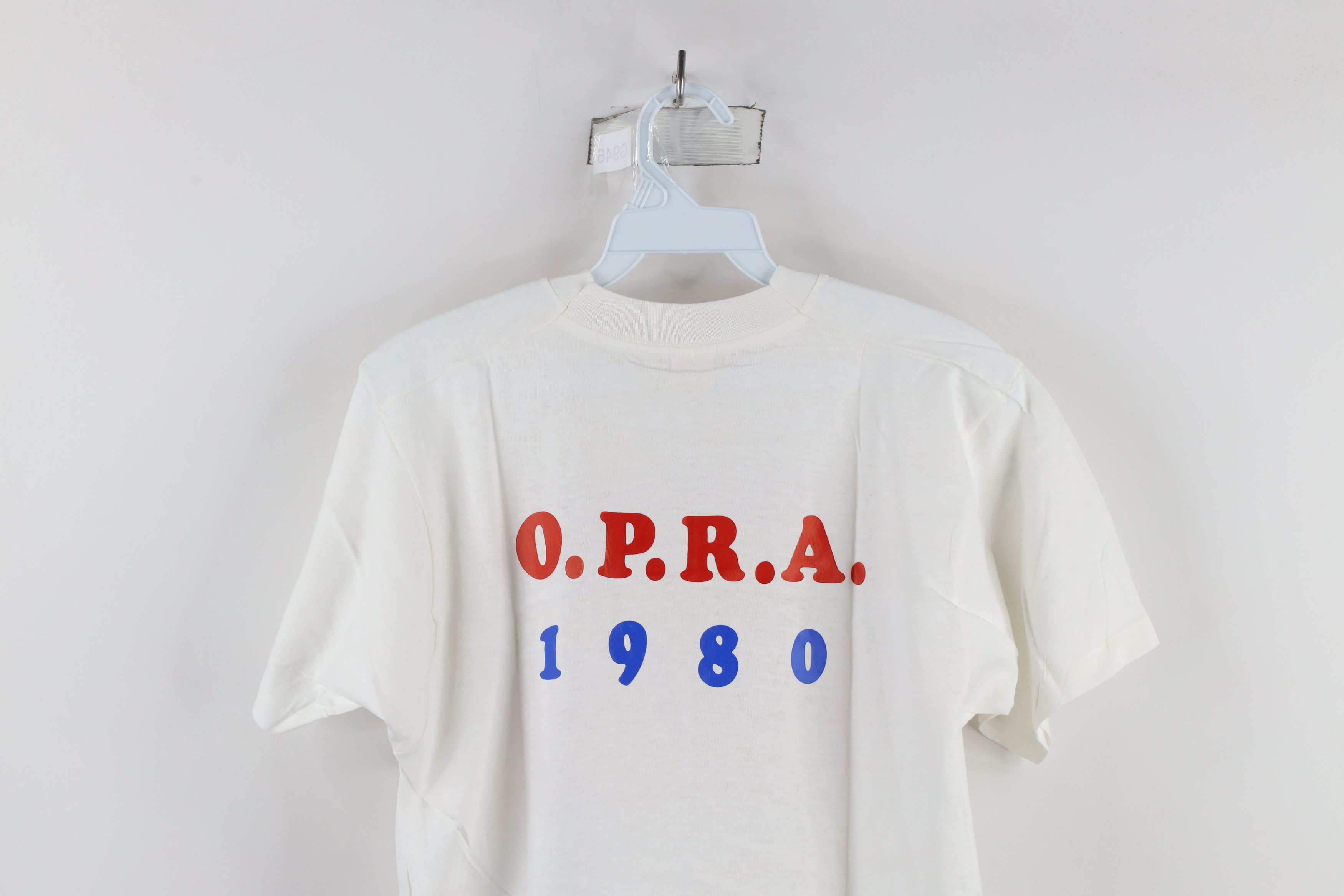 Vintage Deadstock Vintage 80s Union 1980 OPRA T-Shirt White USA Size US L / EU 52-54 / 3 - 12 Thumbnail